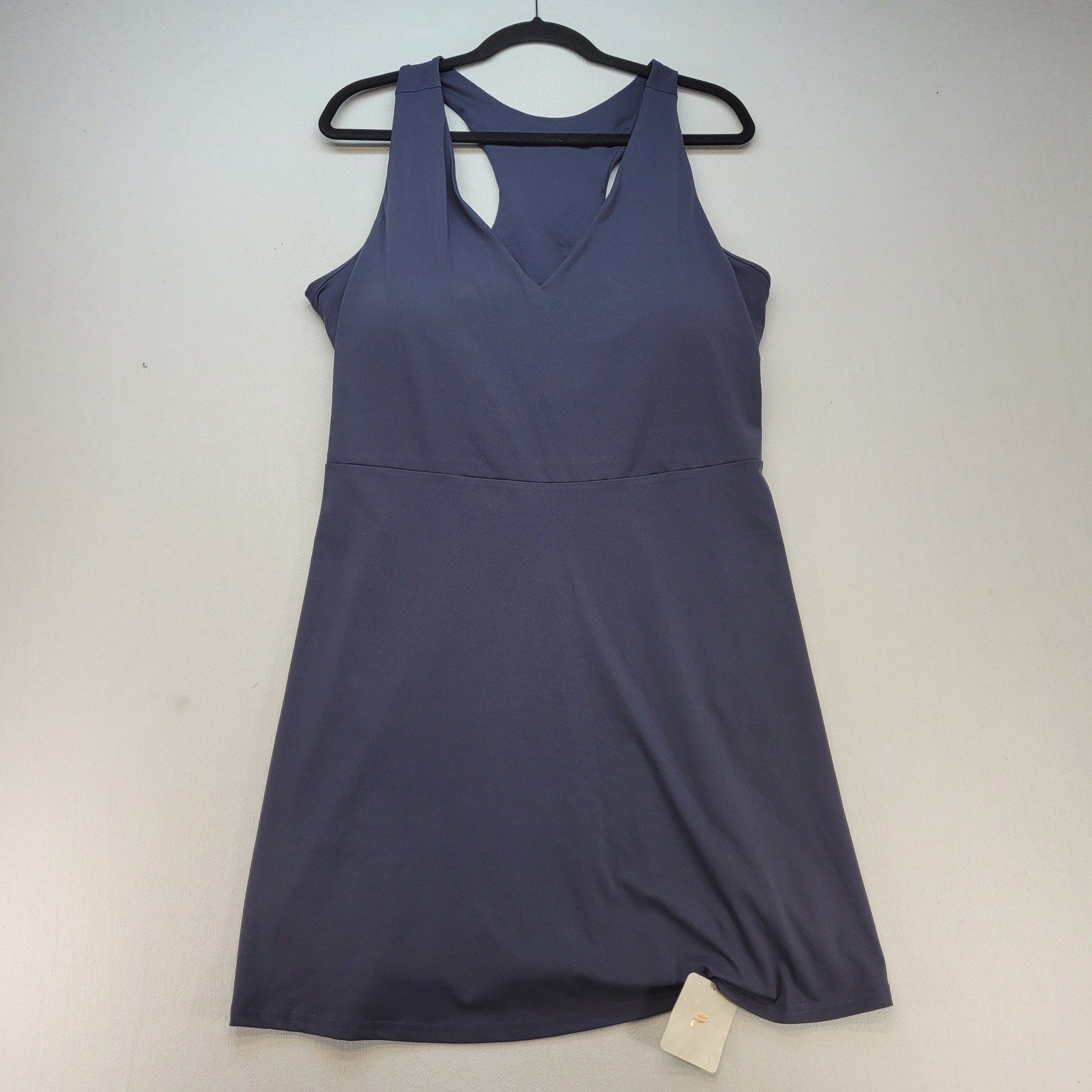 Fabletics On-The-Go Built-In Bra Dress Women 2X Navy Active Racerback DS2252128 Fabletics On-The-Go Built-In Bra Dress Women 2X Navy Active Racerback DS2252128