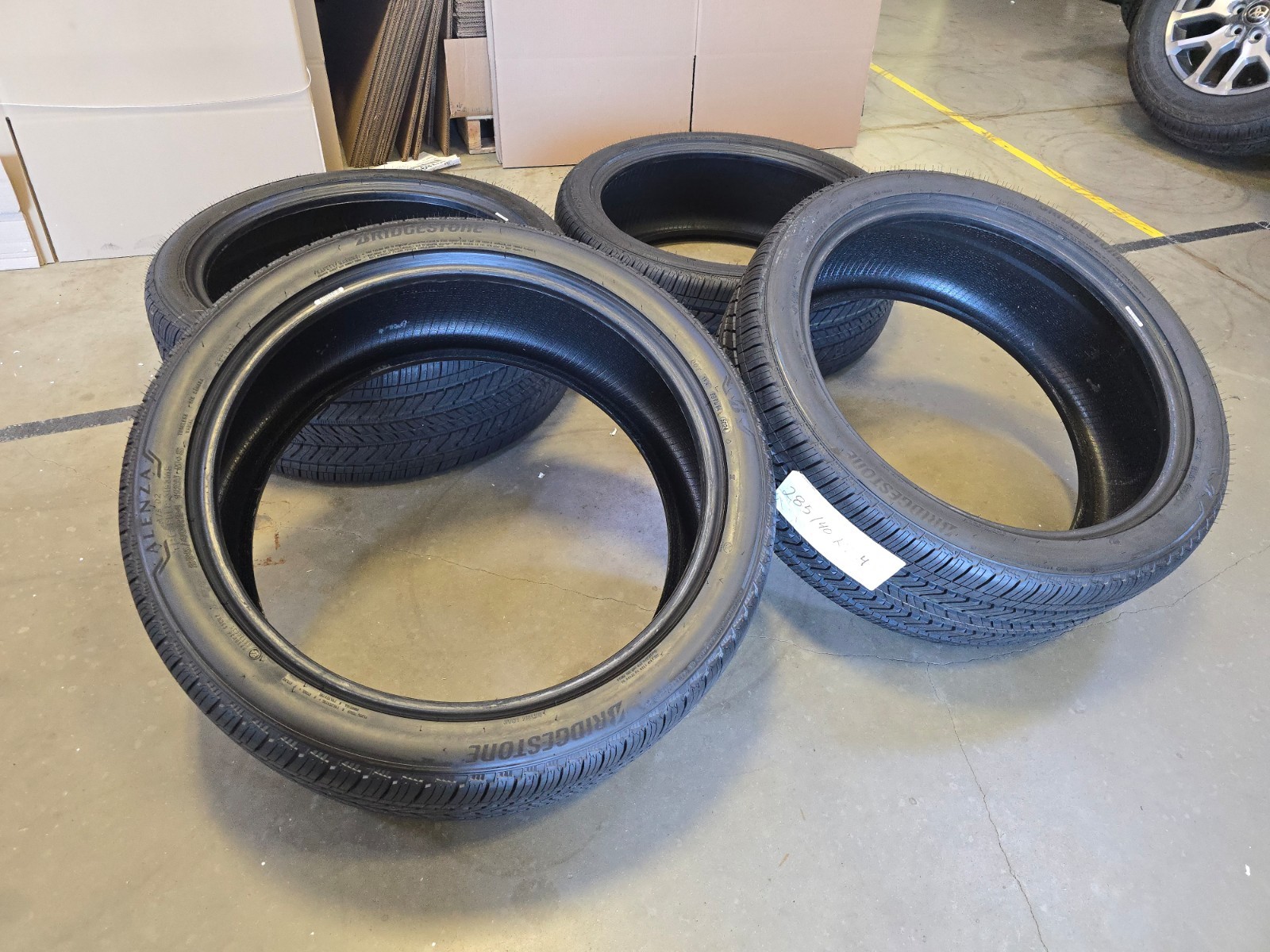 (4) 285/40/24 Bridgestone Dueler Alenza A/S02 tires 285/40r24 TAKE OFFS NEW (4) 285/40/24 Bridgestone Dueler Alenza A/S02 tires 285/40r24 TAKE OFFS NEW