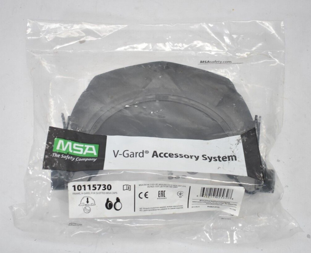 MSA V-Gard Frame For Slotted MSA Caps 10115730 Genuine OEM Faceshield Black