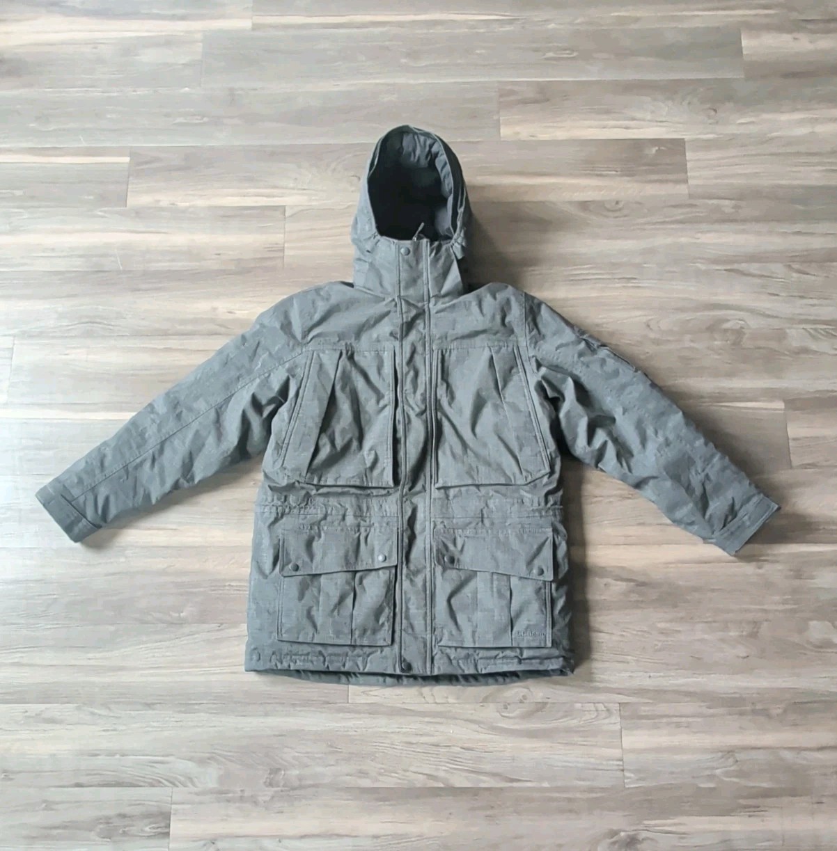 L.L. Bean Men’s M Reg Goose Down Hooded Parka Jacket Gray Gorpcore L.L. Bean Men’s M Reg Goose Down Hooded Parka Jacket Gray Gorpcore
