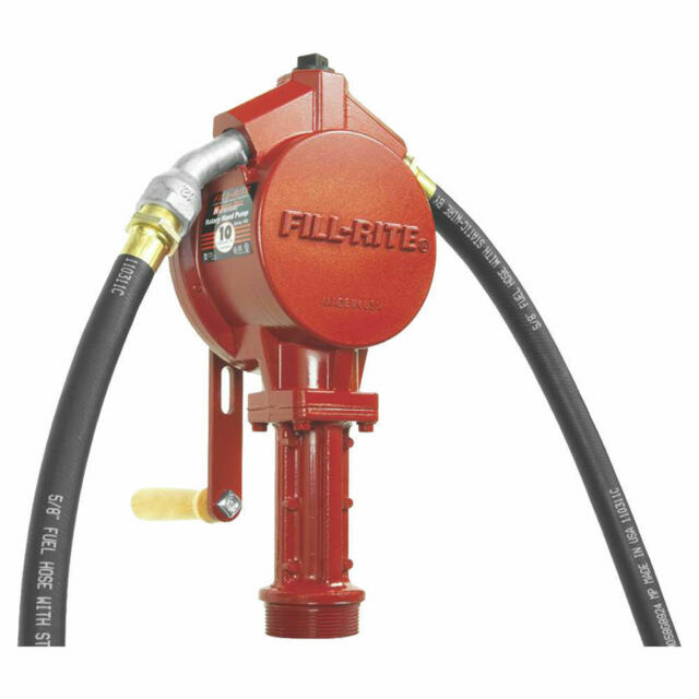 Fill-Rite FR112 Fuel Transfer Rotary Hand Pump Sealed Tuthill With Hose
