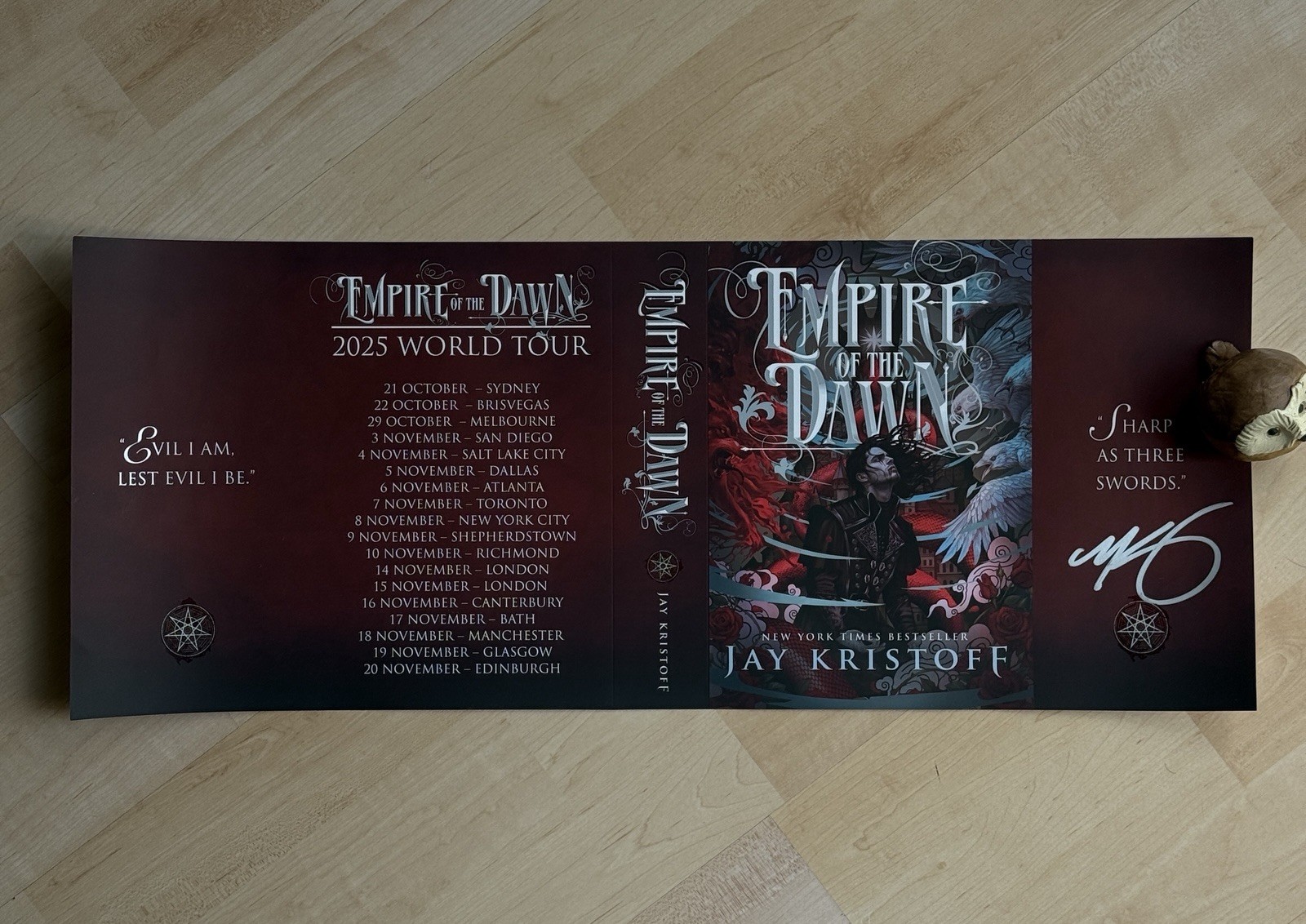 Empire of the Dawn Jay Kristoff 2025 World Tour Dust Jacket, SIGNED & limited