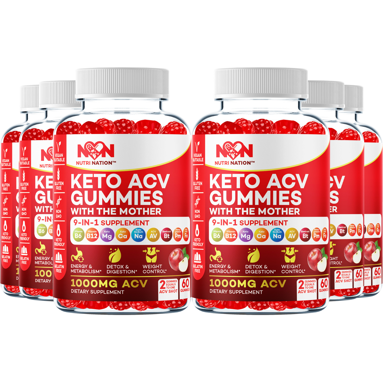 Official Keto ACV Gummies 1000mg with BHB Buy 3 Get 3 Free - Limited time offer