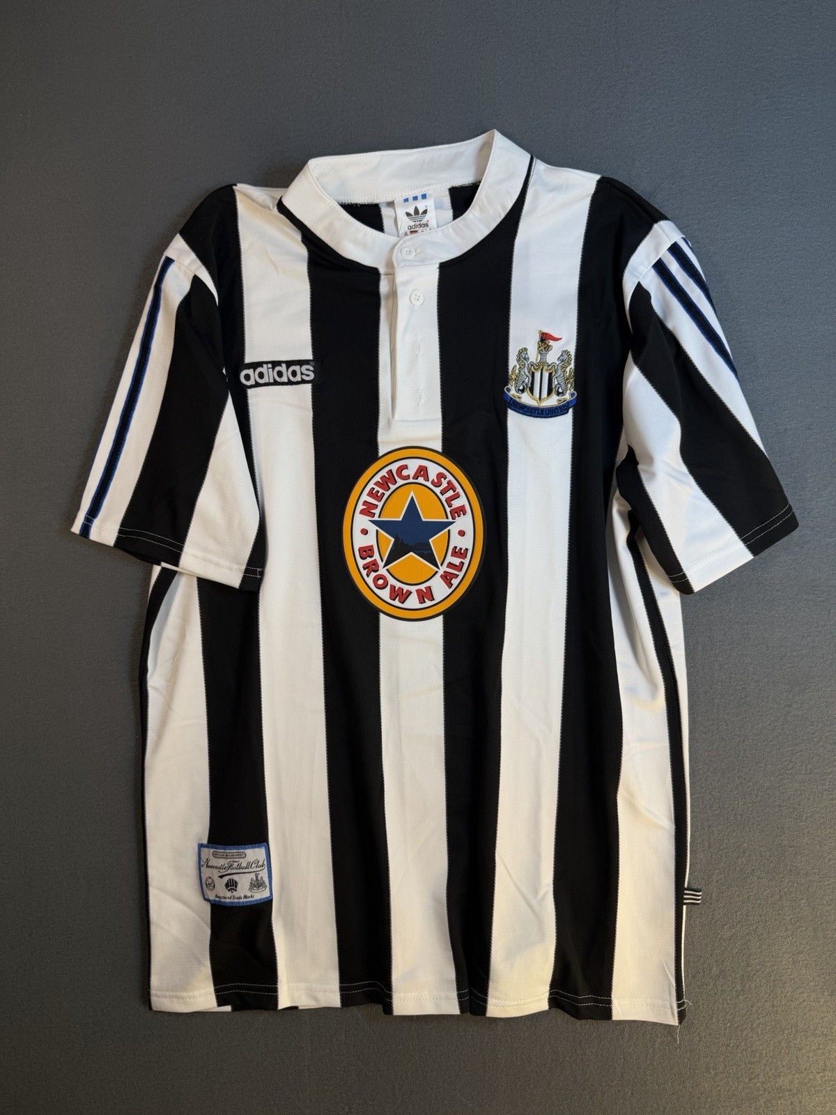 adidas Newcastle United Shearer 9 Black/White Soccer Jersey Shirt 2Xl