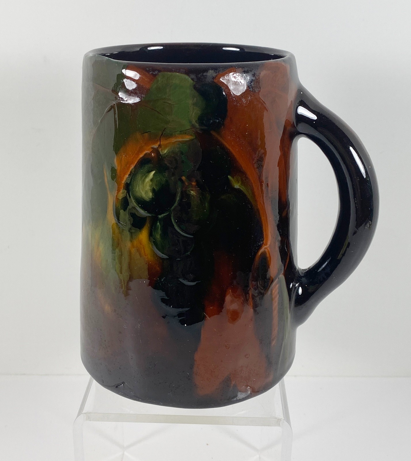 Vintage Weller Aurelian 562 Art Pottery Stein Mug Grapes 5.75