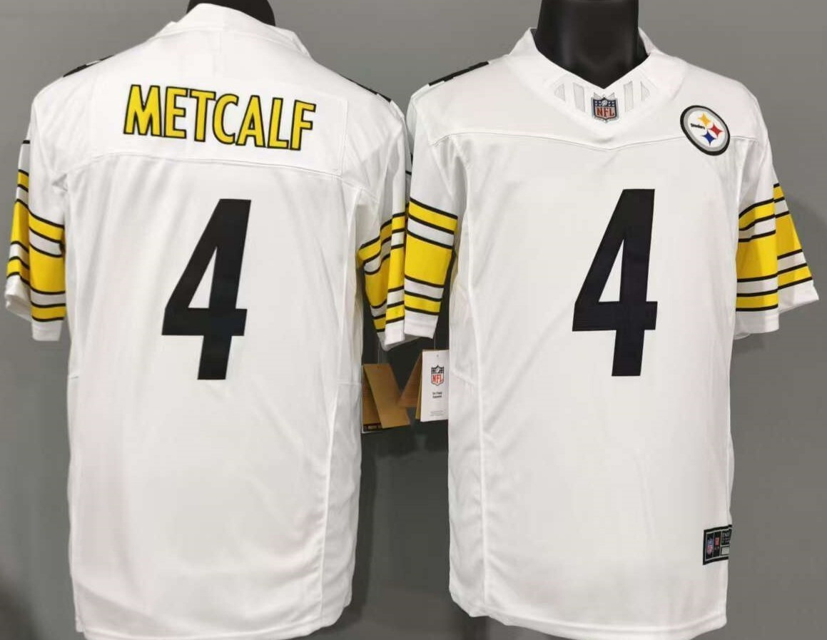 Tariffs​ Free PIT Steelers F.U.S.E White Sewn Stitched Jersey.
