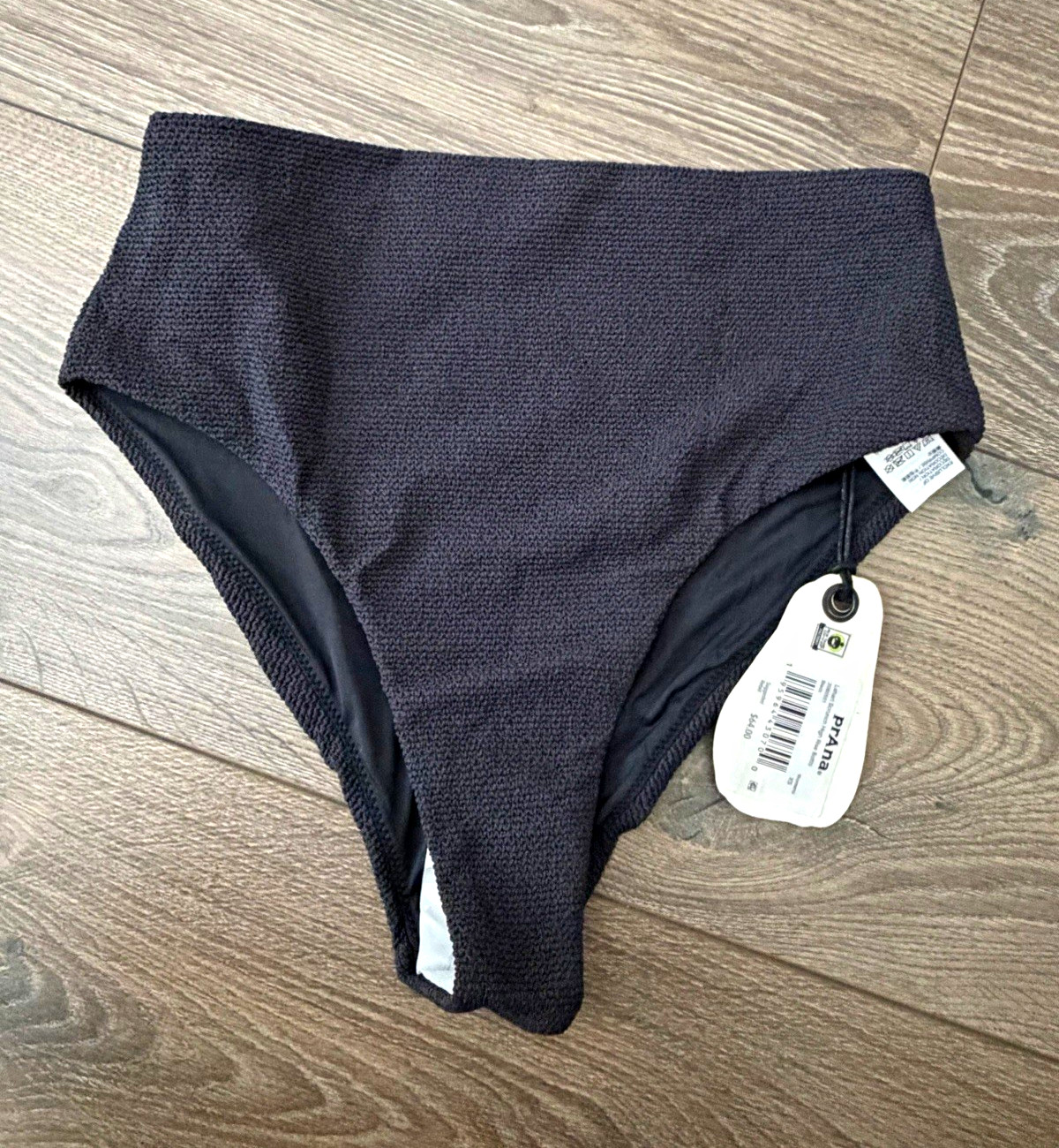 prAna Women’s Lahari High Rise High-Waisted Swim Bottom Textured Black XS NWT prAna Women’s Lahari High Rise High-Waisted Swim Bottom Textured Black XS NWT