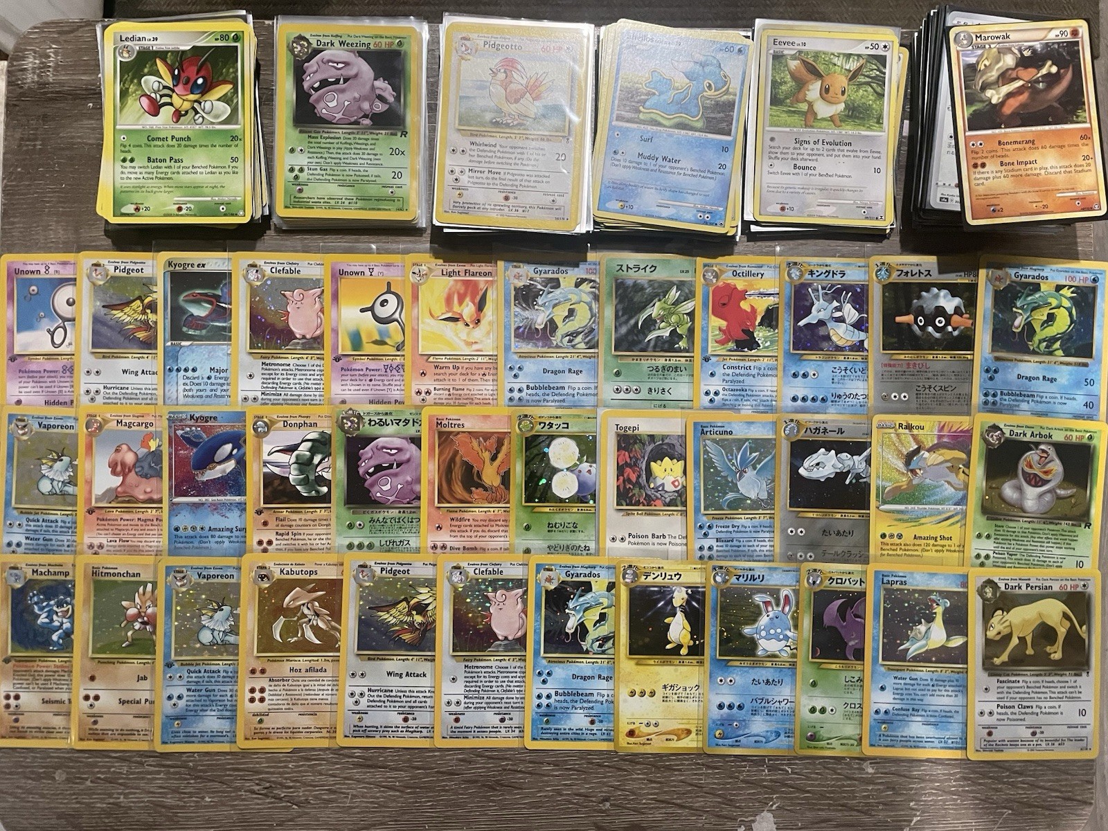 Huge Collection Bulk Lot 400 Jungle /Team Rocket/1st ed/Pokemon Cards Mix B