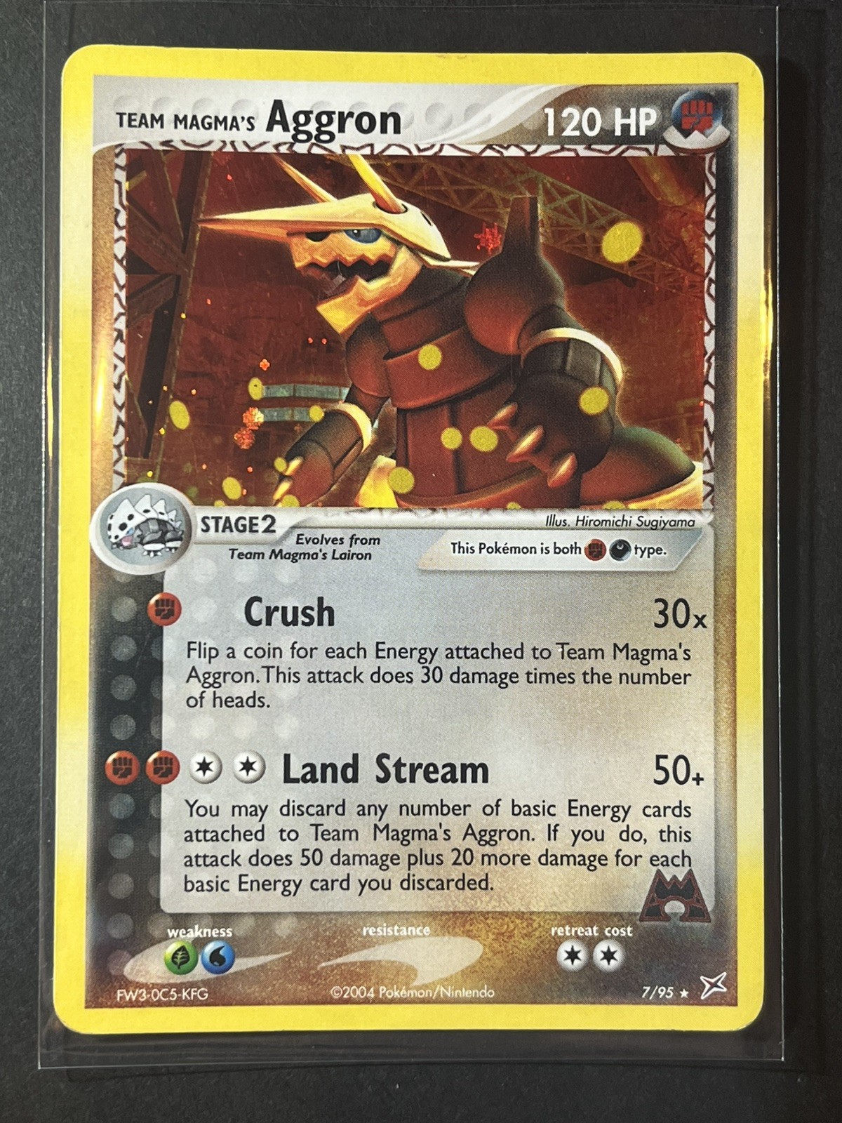 Team Magma's Aggron 7/95 Team Magma vs Team Aqua Holo English Pokemon LP 2004 Team Magma's Aggron 7/95 Team Magma vs Team Aqua Holo English Pokemon LP 2004