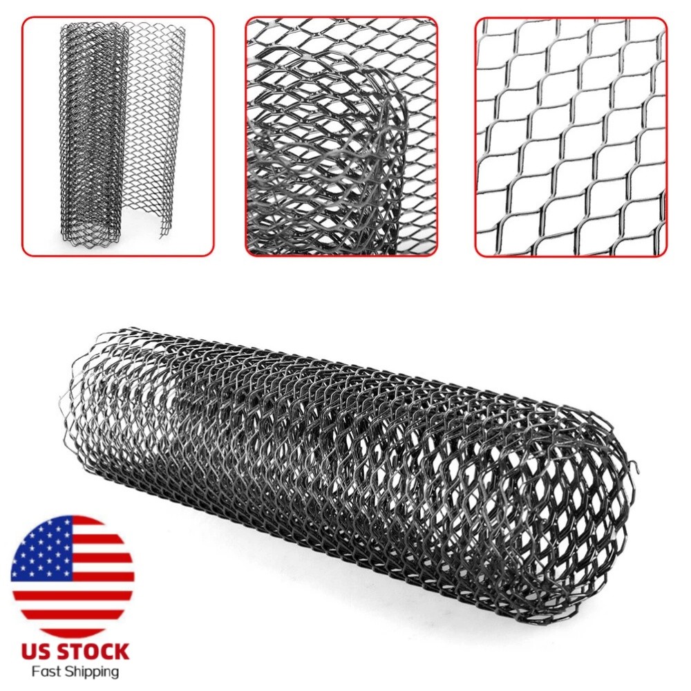 Car Grille Mesh Net Sheet Aluminum Rhombic Auto Grill Universal Black 40