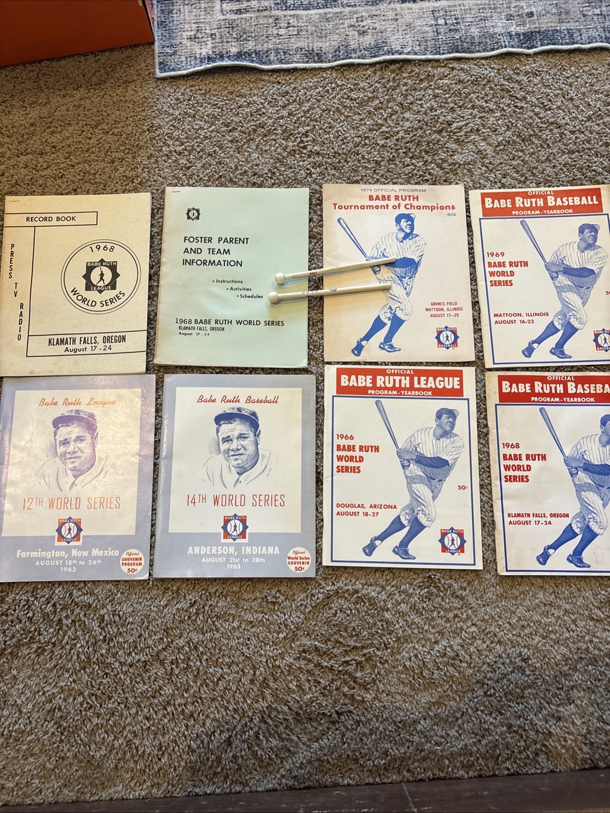 Vintage Babe Ruth Little League World Series Program Lot 1963 1965 1966 1968 Etc