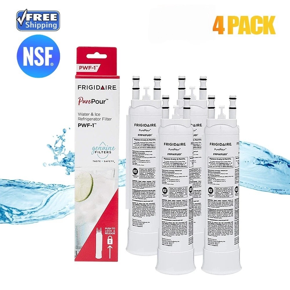 4Pack Frigidaire FPPWFU01 PWF-1 Refrige PurePour Water &Ice Filter New US STOCK