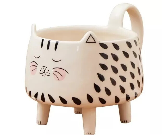 [CLEARANCE] Cute Cat Mug with Four Legs Creative Gift Ceramic Cup 350 ml