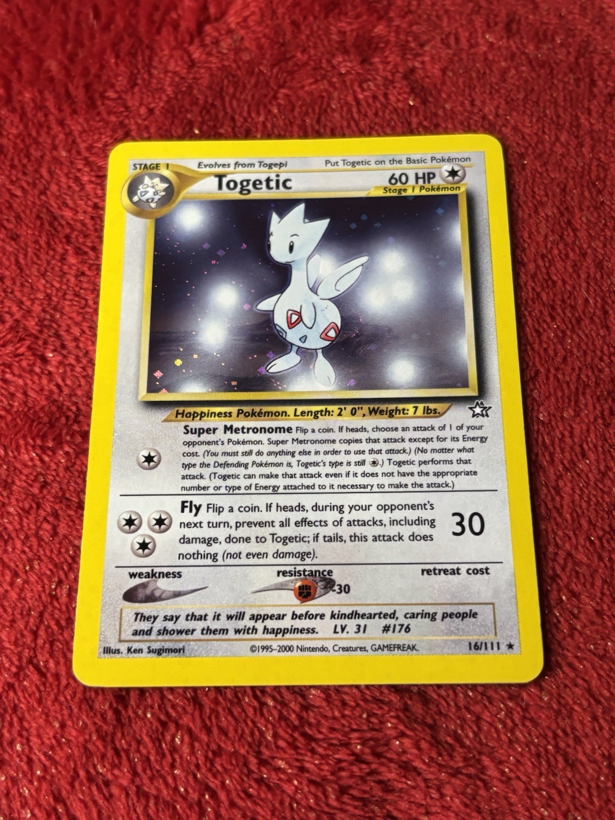Togetic 16/111 Neo Genesis Holo Wotc Pokemon Card Lp-/mp+ Swirled Up
