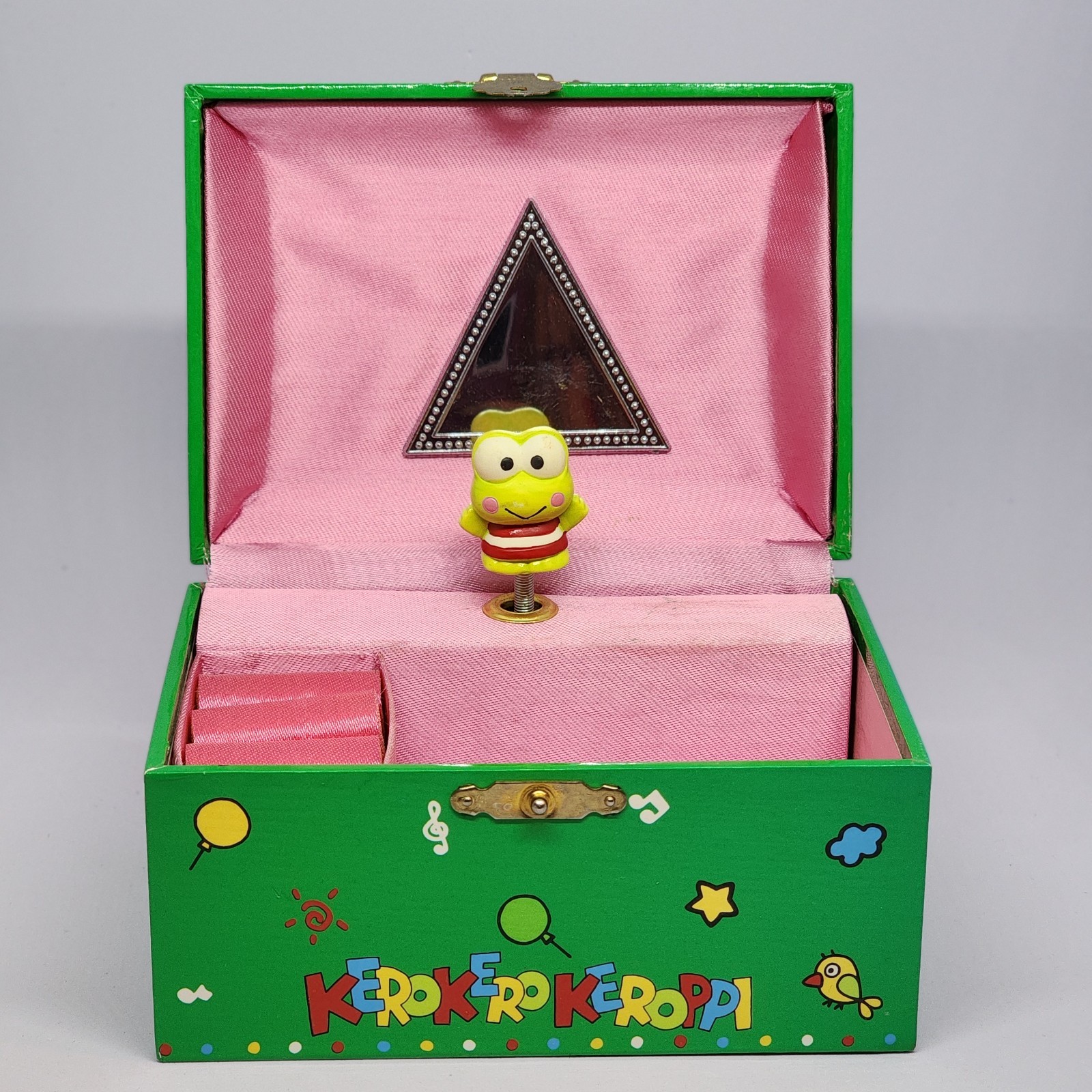 RARE Vintage 1991 Sanrio Keroppi Wind Up Jewelry Box Works