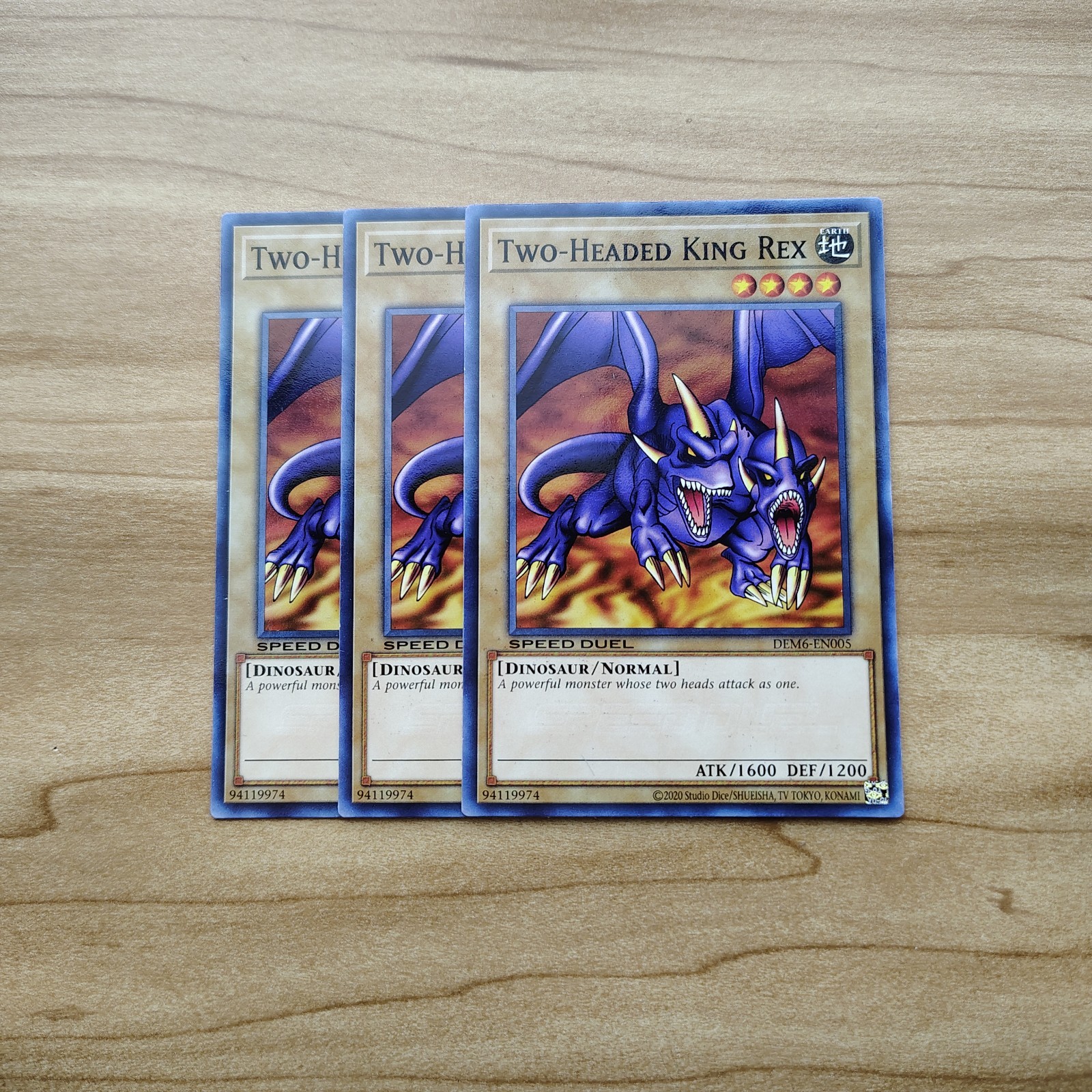 Two-Headed King Rex 3x - Near Mint - Playset - Speed Duel - DEM6-EN005 - Yugioh