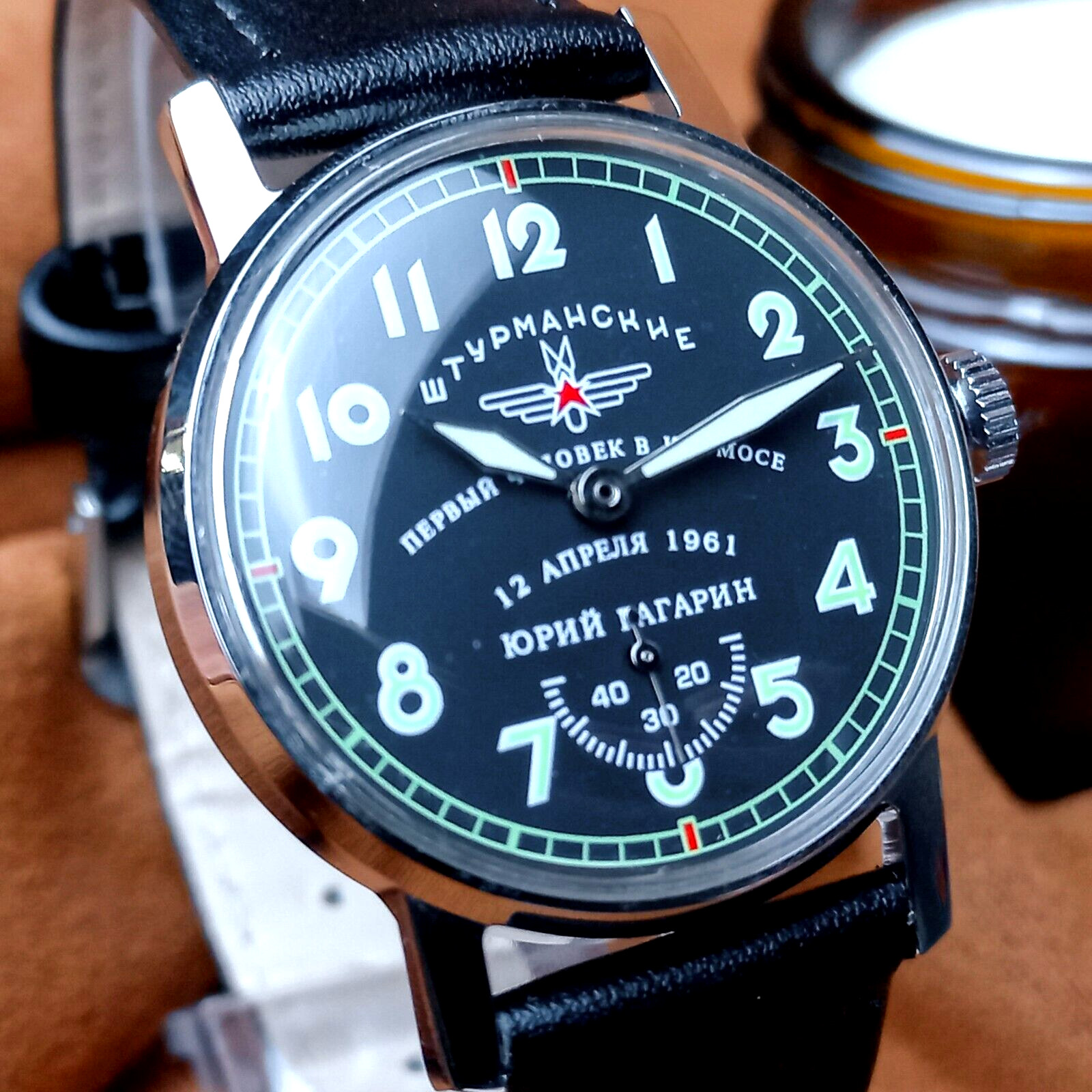 Soviet WristWatch Sturmanskie Vintage Pobeda Mechanical Watch Yuri Gagarin USSR