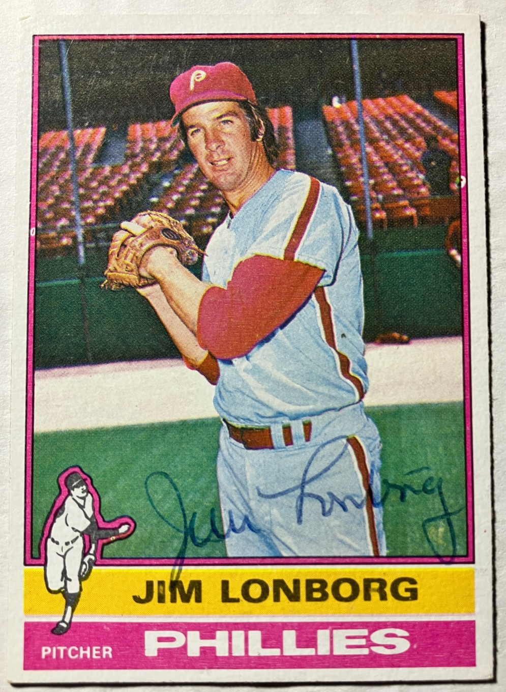 Jim Lonborg Signed 1976 Topps #271 2026 HA Retrograph 4 Phillies