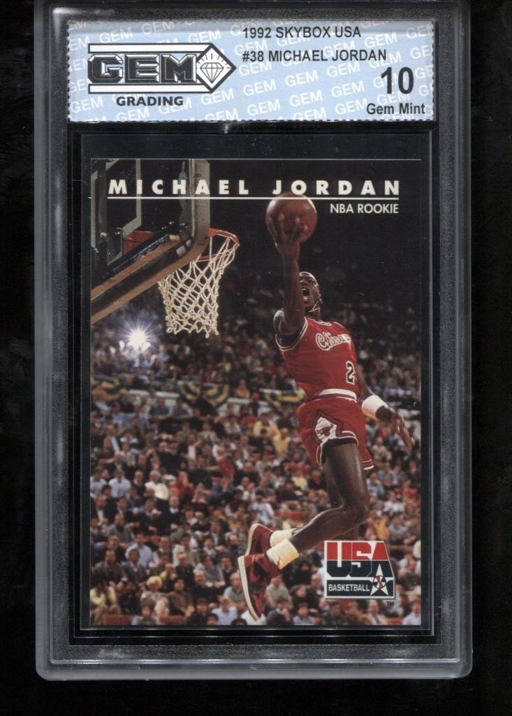 Michael Jordan 1992 Skybox USA #38 Olympics Dream Team Chicago Bulls GEM MINT 10