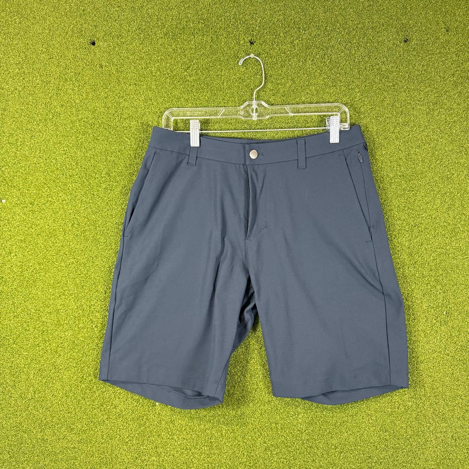 Lululemon Commission Golf Shorts Mens 31 Navy Blue Flat Front Performance