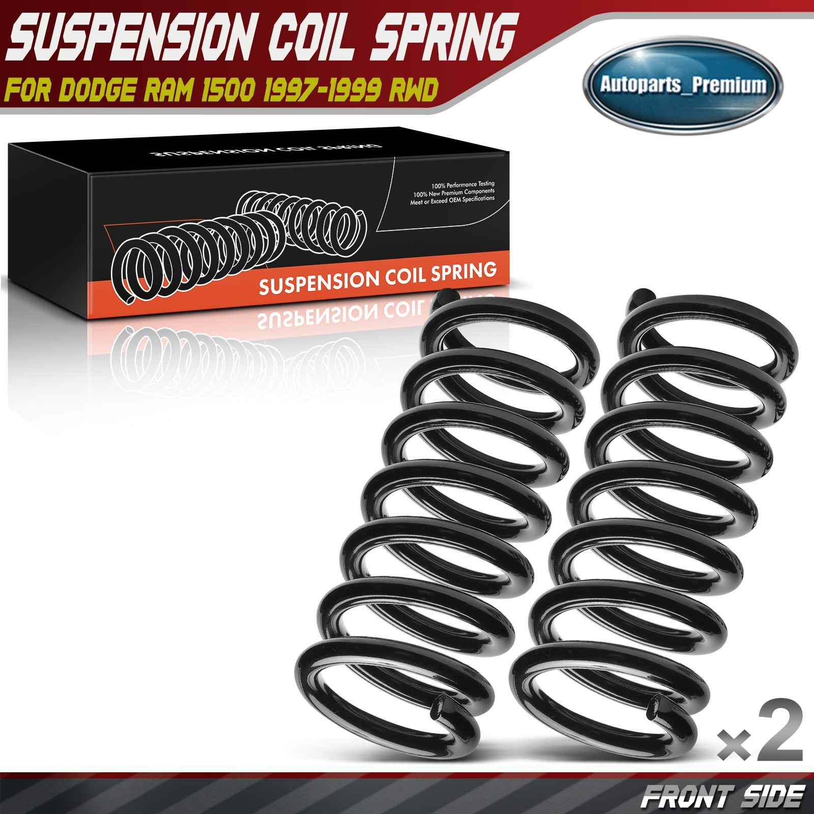 2x Front Left and Right Coil Springs for Dodge Ram 1500 1997-1999 5.2L 5.9L RWD