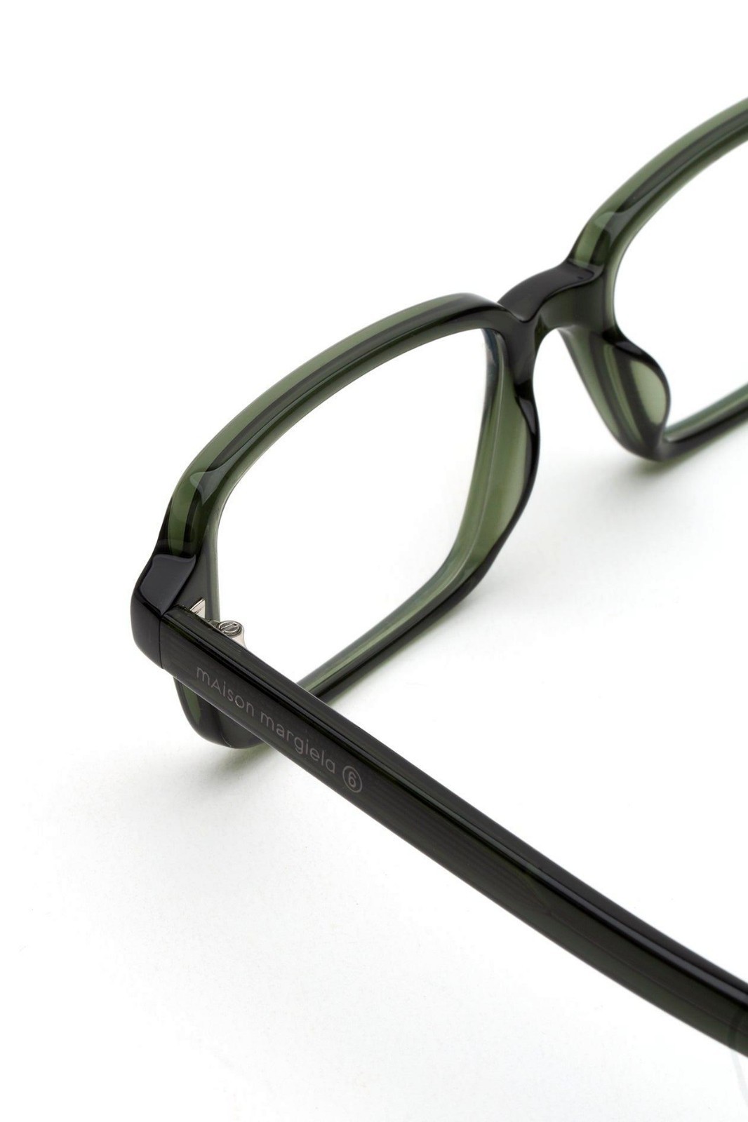 MM6 Maison Margiela Lunettes 10 Green Rectangle Eyeglasses NEW