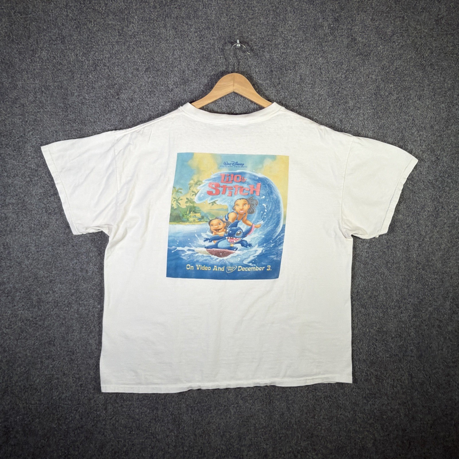 Vintage Lilo And Stitch Shirt Mens XL White 90s Movie Promo Disney Rare Cartoon