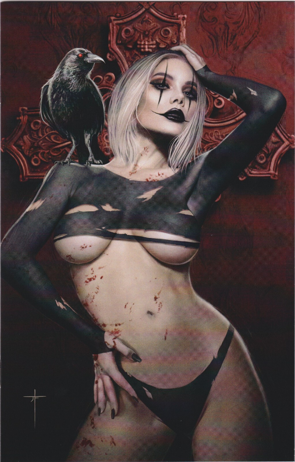 Waifu Chronicles 1 Crow Vengeful Angel Red Nice Virgin variant NM+
