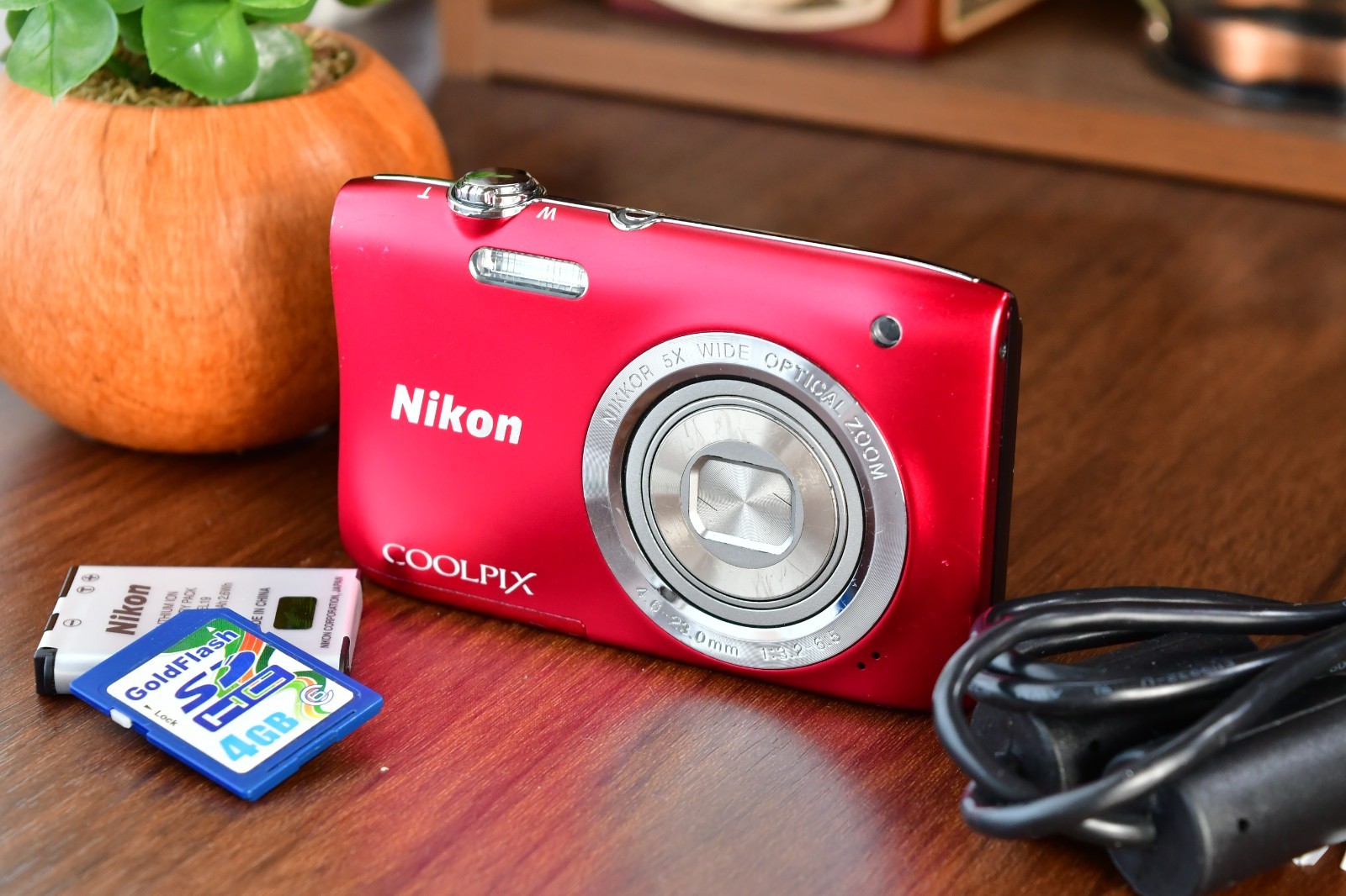 ⏯️[Excellent+5]  Nikon Coolpix S2900 Compact Digital Camera Red From Japan