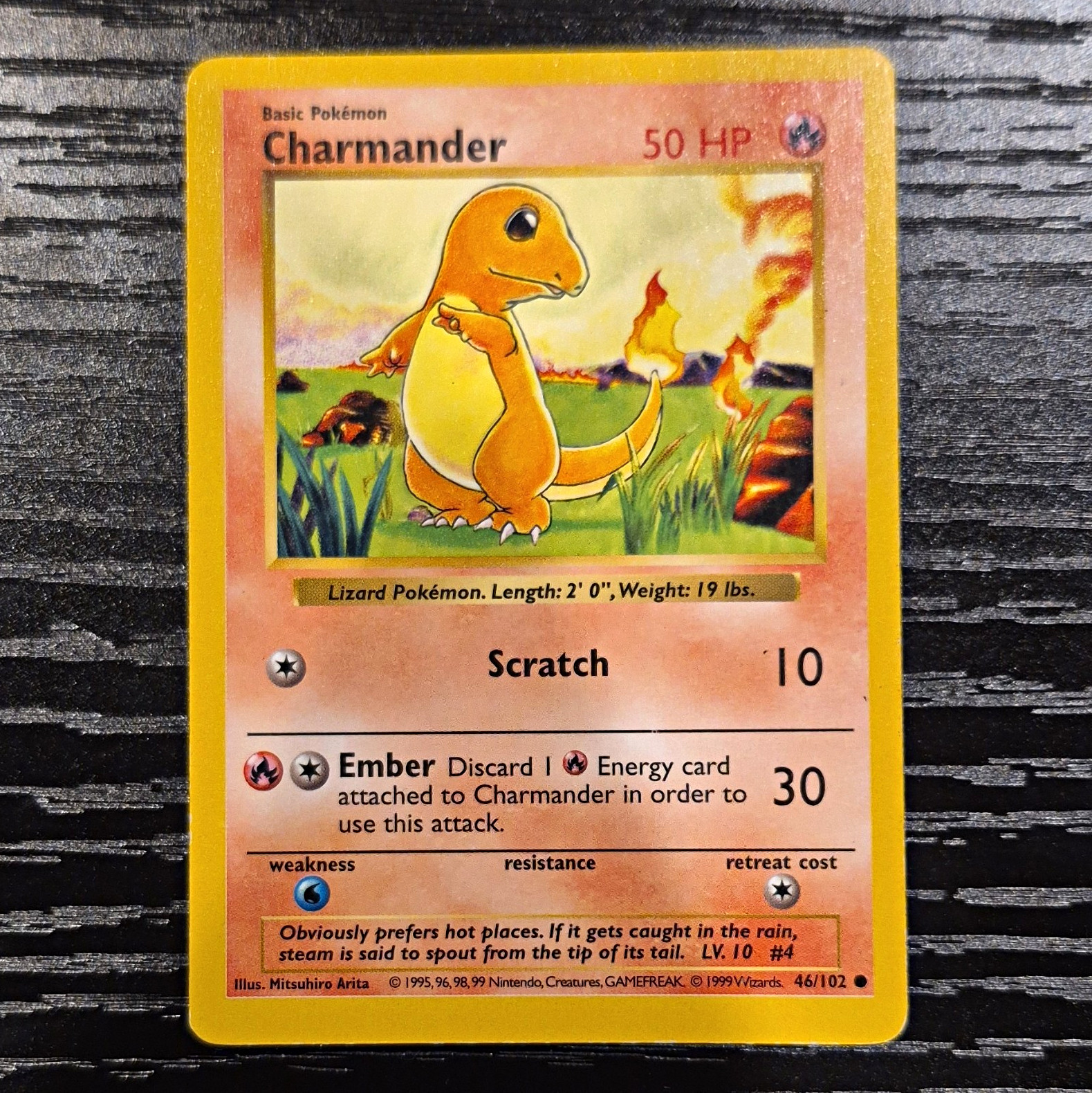 Pokemon TCG Charmander 46/102 Base Set Shadowless