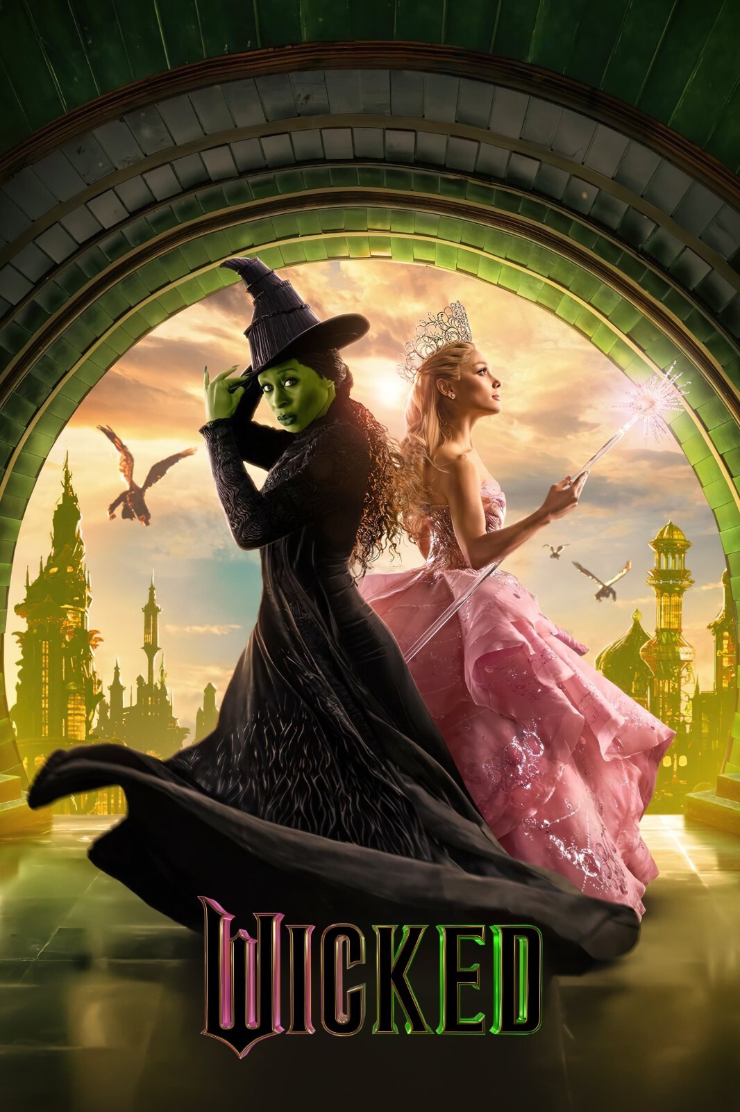 2024 Wicked Movie Poster 11X17 Ariana Grande Cynthia Erivo Land Of Oz 🔮🍿