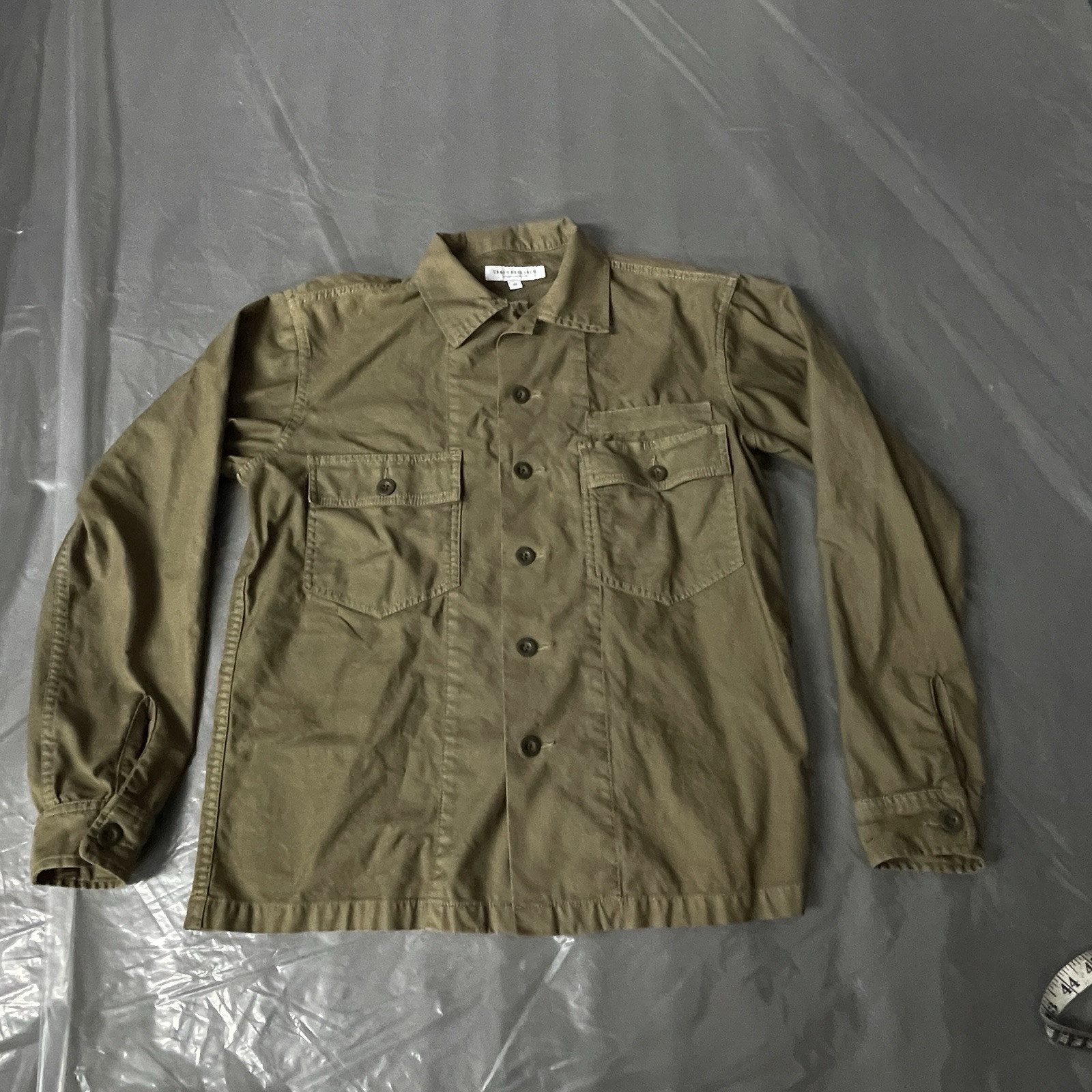 Urban Research Shacket Military Jacket Button Front Long Sleeve Plain M Green Urban Research Shacket Military Jacket Button Front Long Sleeve Plain M Green
