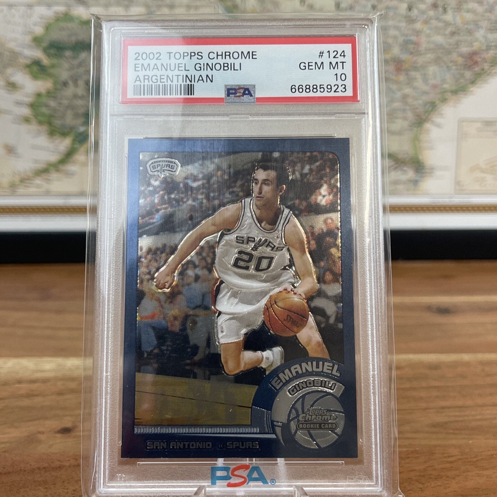 2002-03 TOPPS CHROME EMANUEL MANU GINOBILI ROOKIE RC ARGENTINIAN PSA 10 SPURS 2002-03 TOPPS CHROME EMANUEL MANU GINOBILI ROOKIE RC ARGENTINIAN PSA 10 SPURS