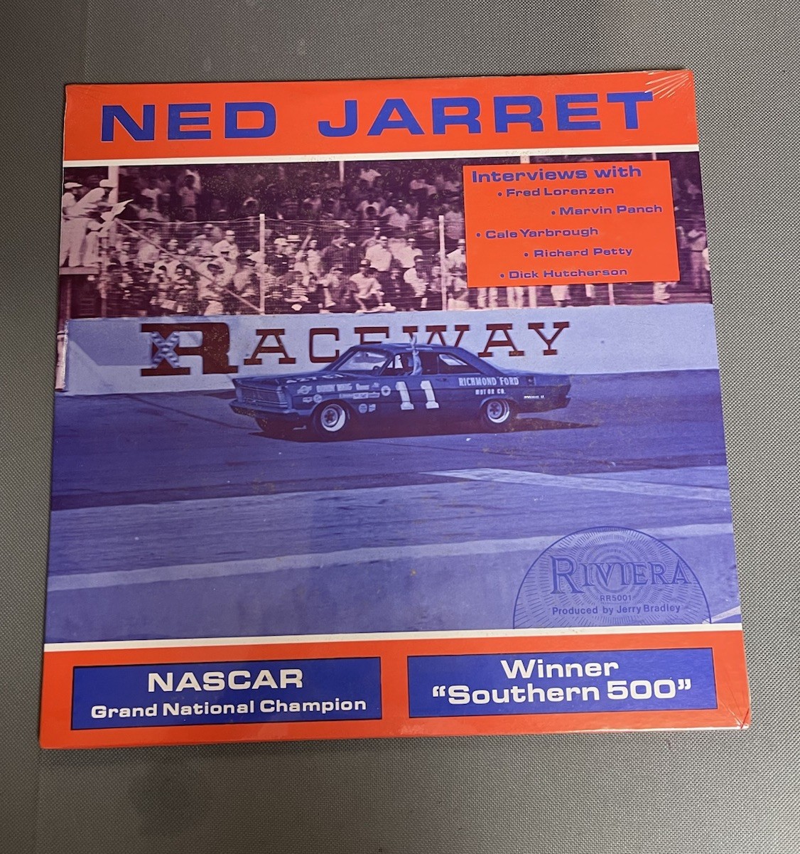 1965 Sealed Ned Jarrett Racing Album Vinyl 33 1/3 Record Grand National Champion