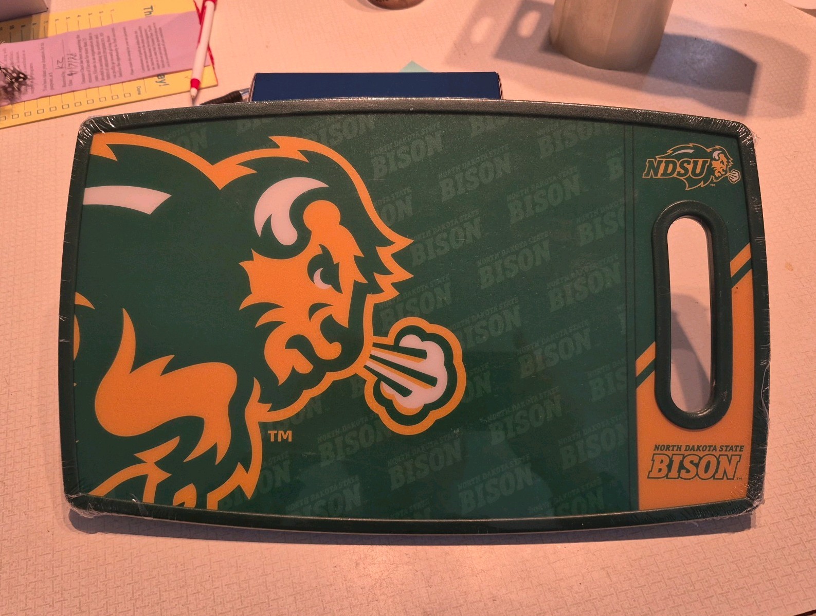 Custom NDSU Bison football National Championships Cutting Board Custom NDSU Bison football National Championships Cutting Board