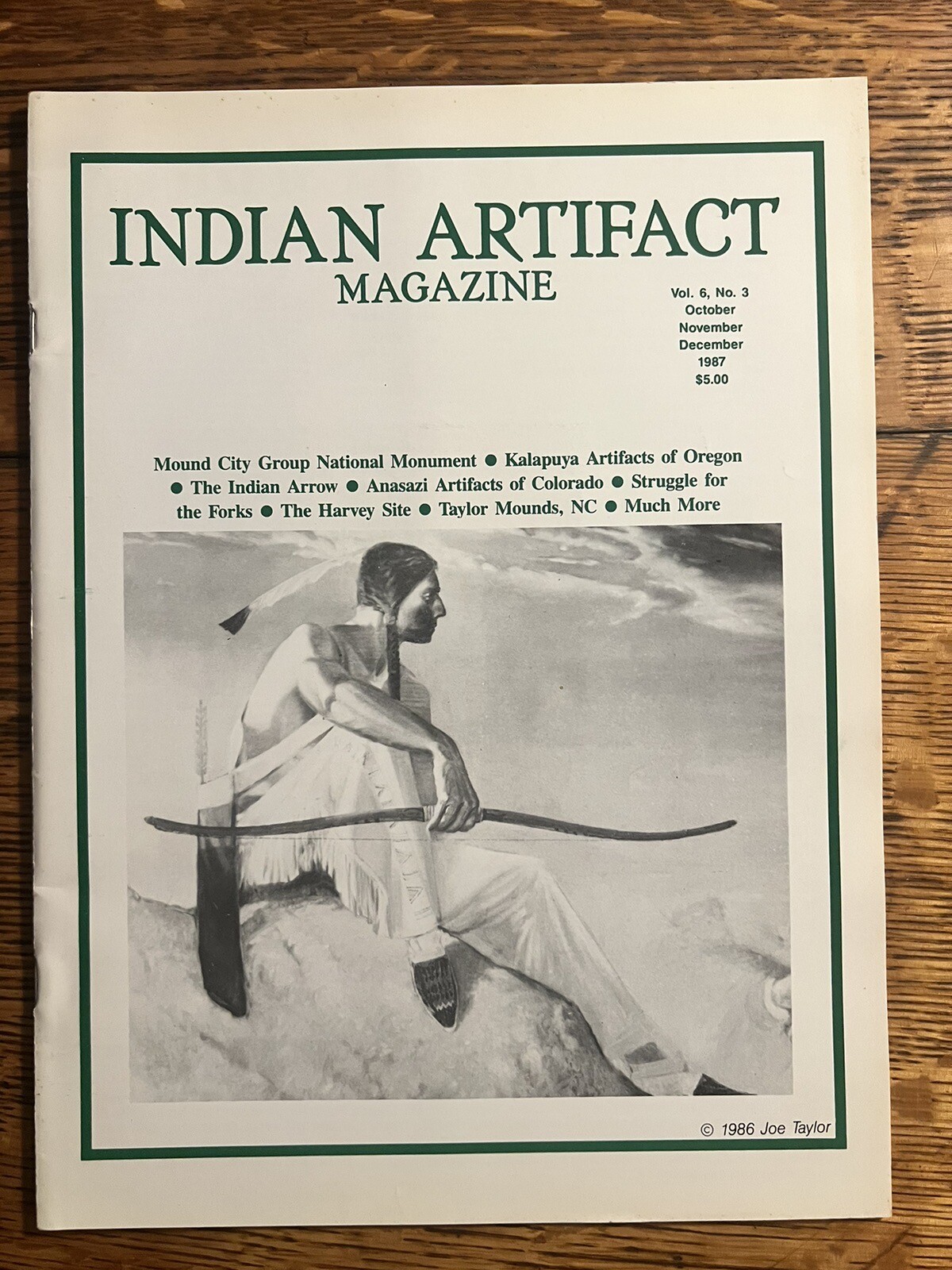 Indian Artifact Magazine Vol 6 No. 3  October - December 1987 - The Harvey Site.