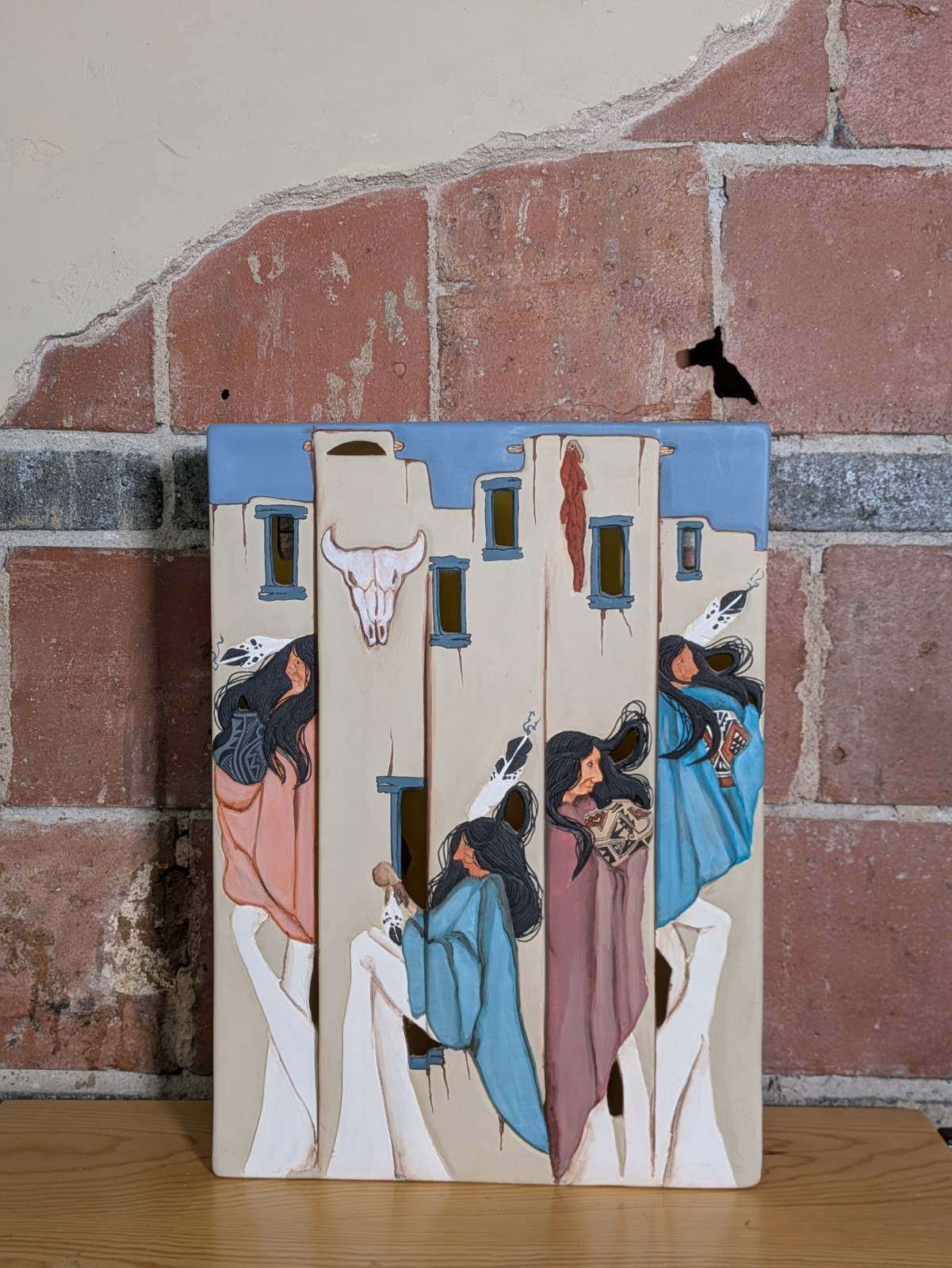 Amado Maurilio Peña Jr hand painted Vase 