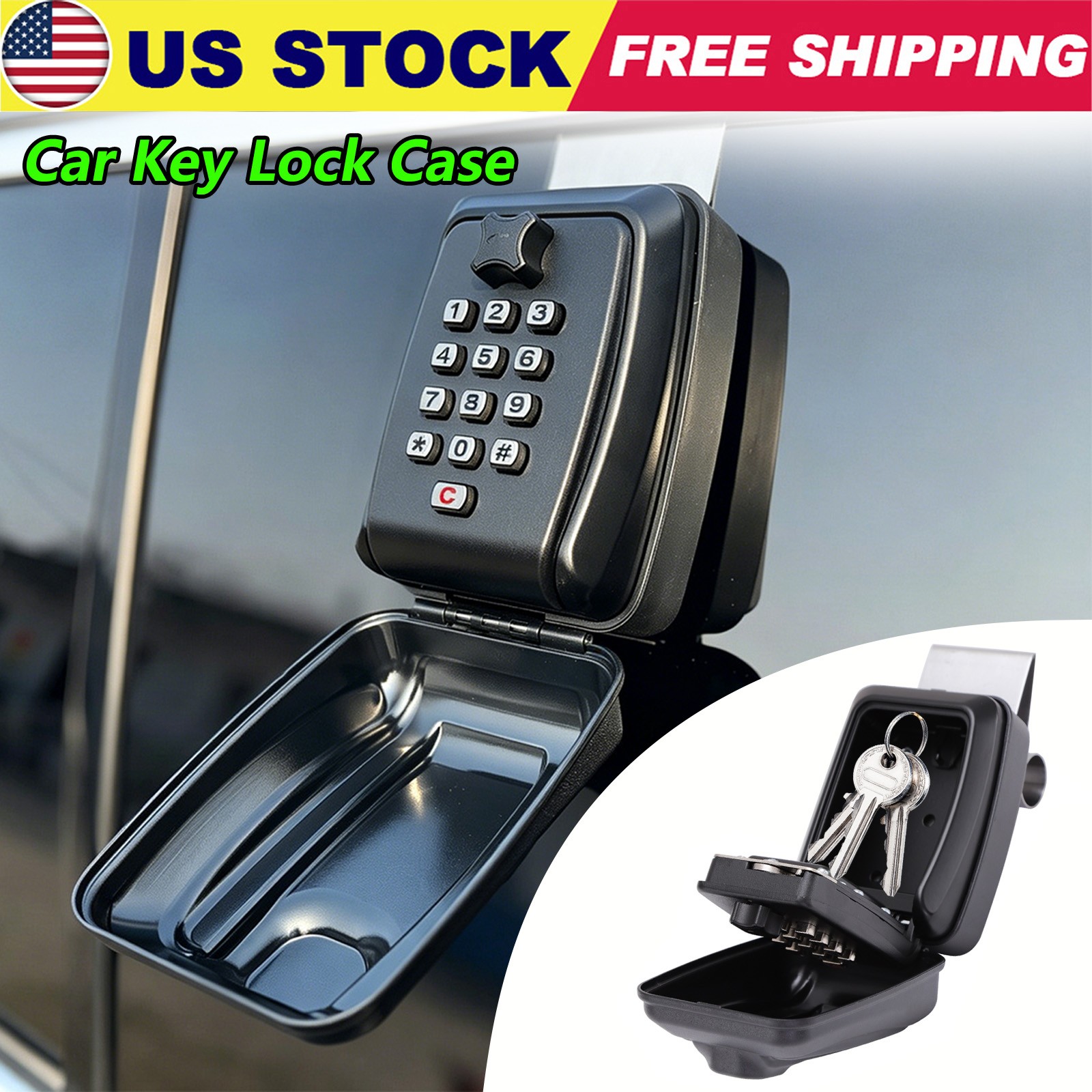 2026 Upgrade Sl-591 Car Window Lock Box For Turo, Car Key Lock Box, Car Window
