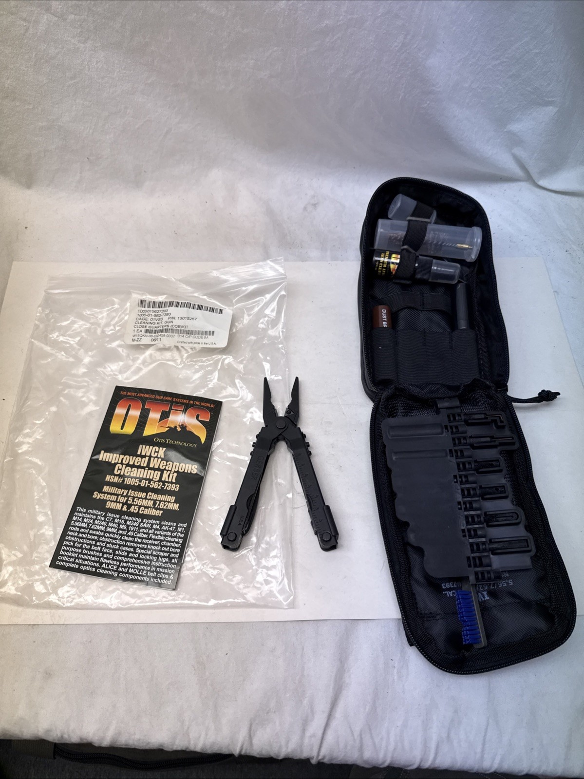 NEW COMPLETE Otis IWCK Improved Weapons Cleaning Kit w/ Gerber Tool 9 556 762 45
