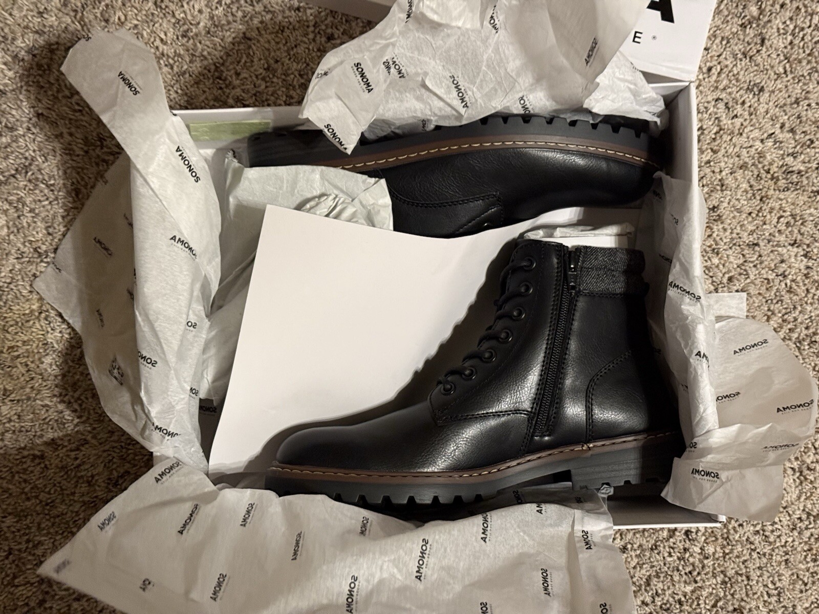 SONOMA “Goods For Life” Men’s Size 7 Memory Foam Black Boots