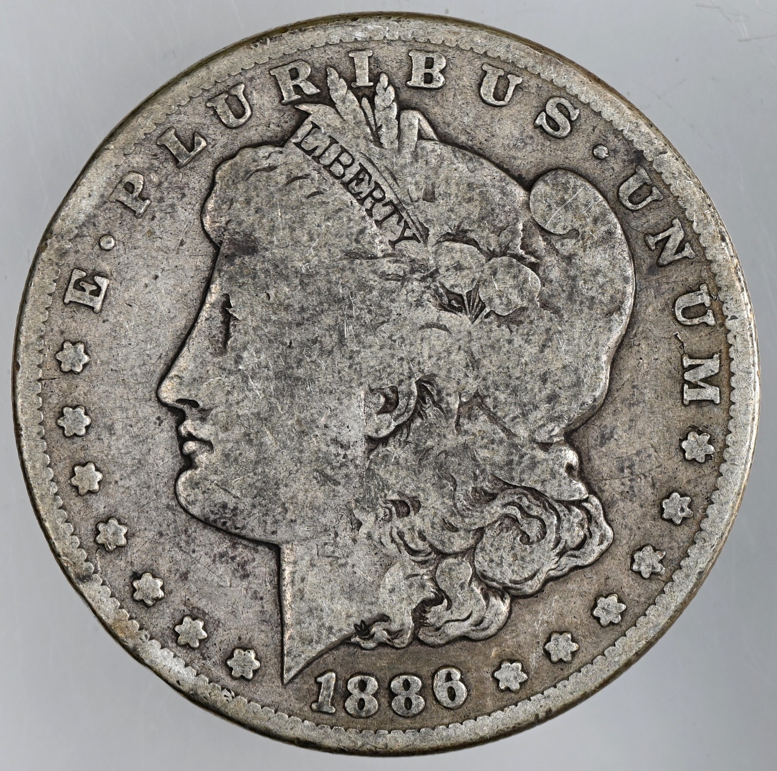 1886-S  $1 MORGAN SILVER DOLLAR   GOOD DETAILS  \