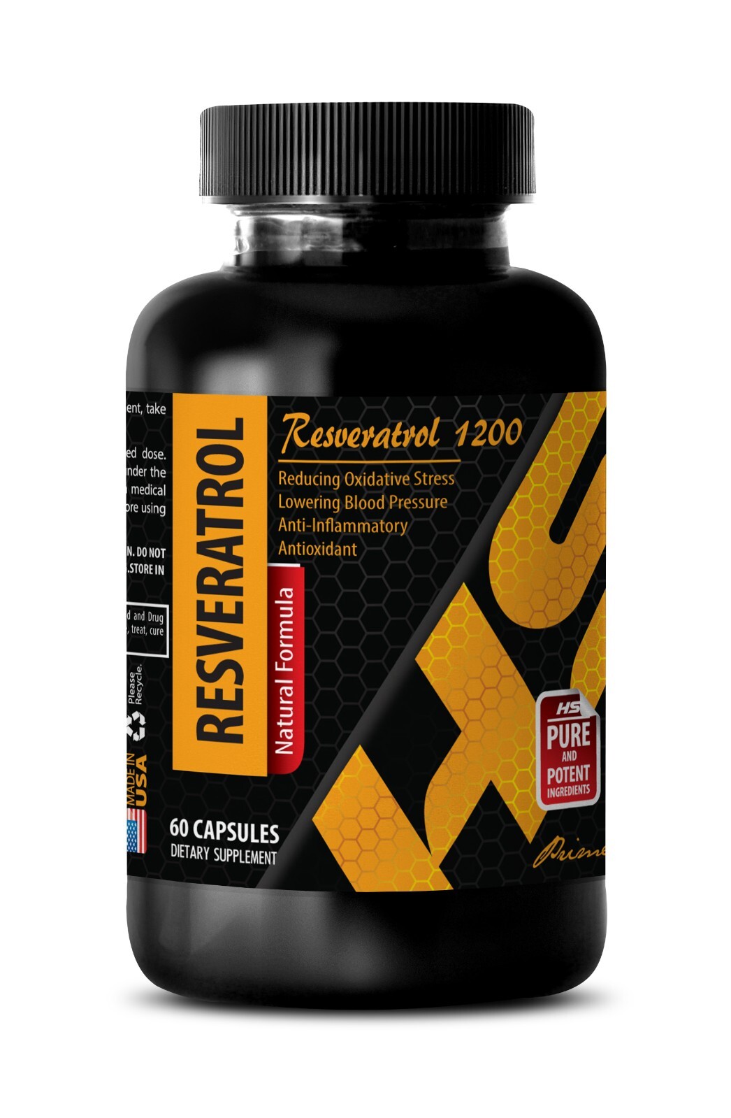 Nature-inspired wellness - RESVERATROL NATURAL FORMULA - Vital energy 1 Bottle 
