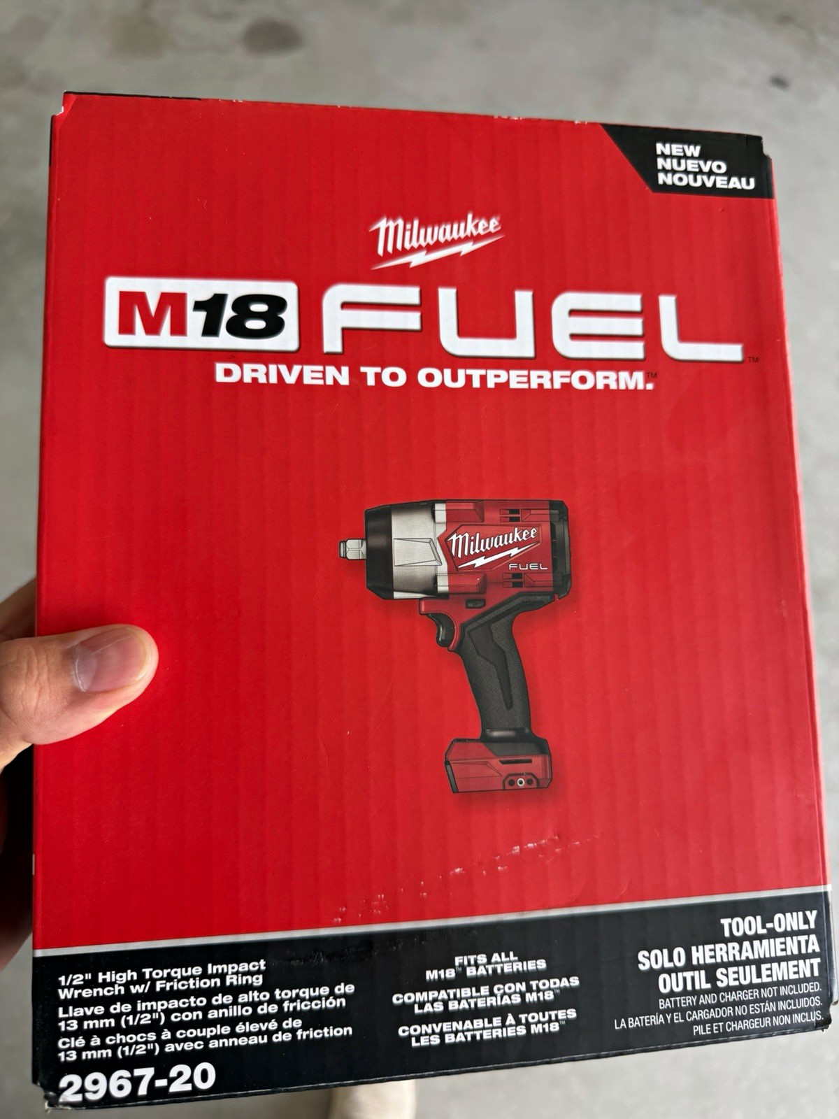 Milwaukee M18 FUEL 1/2in High Torque Brushless Impact Wrench Tool Only 2967-20