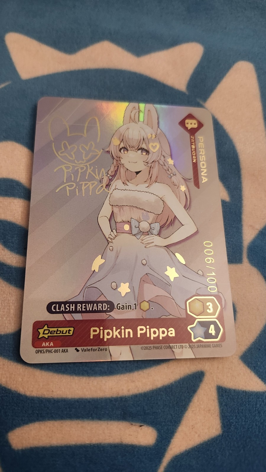 Japanime Games Oshi Push Pipkin Pippa Serial Numbered 006/100 Serialized