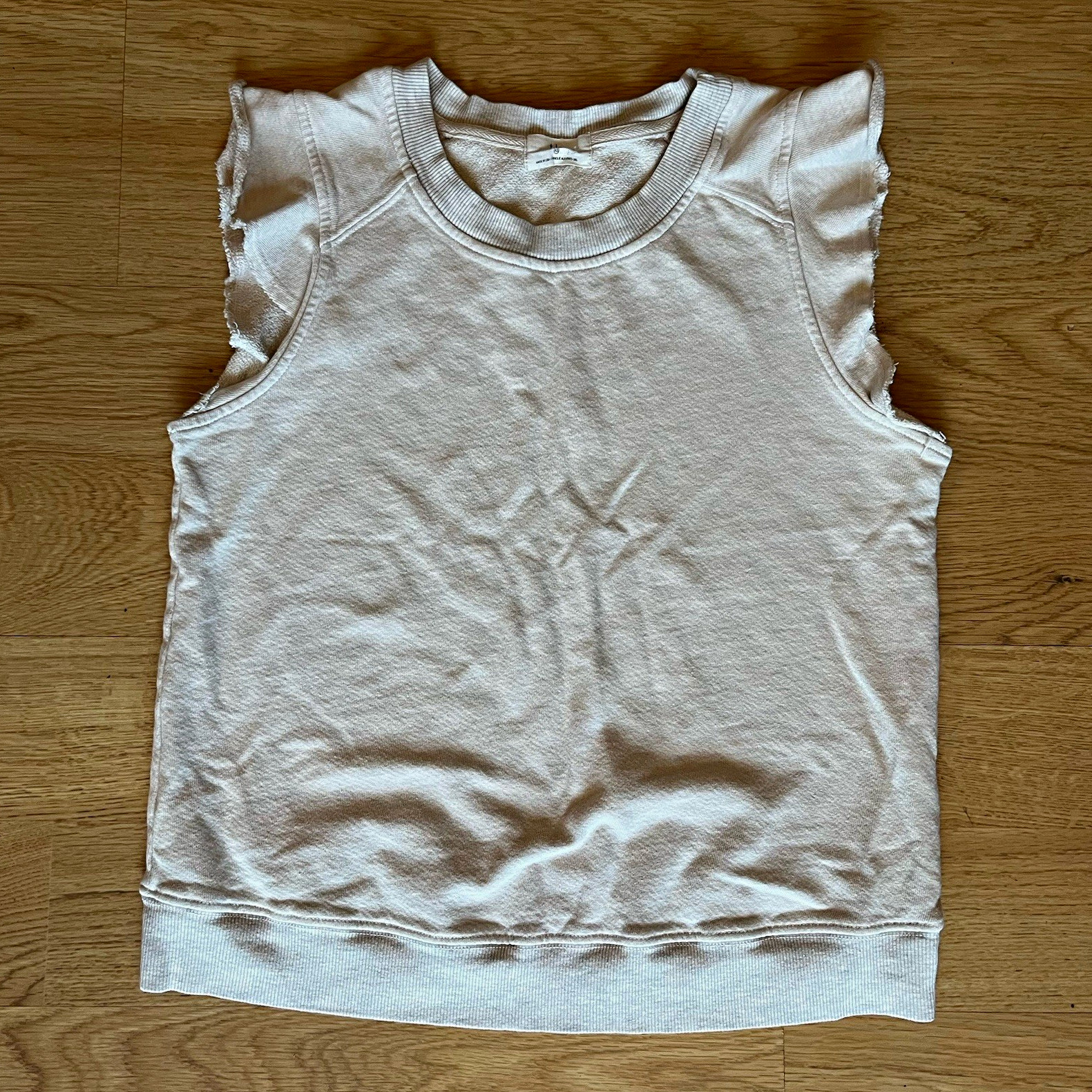 t.la Flutter Sleeve Tank Top Women’s Size XS White Cotton Knit