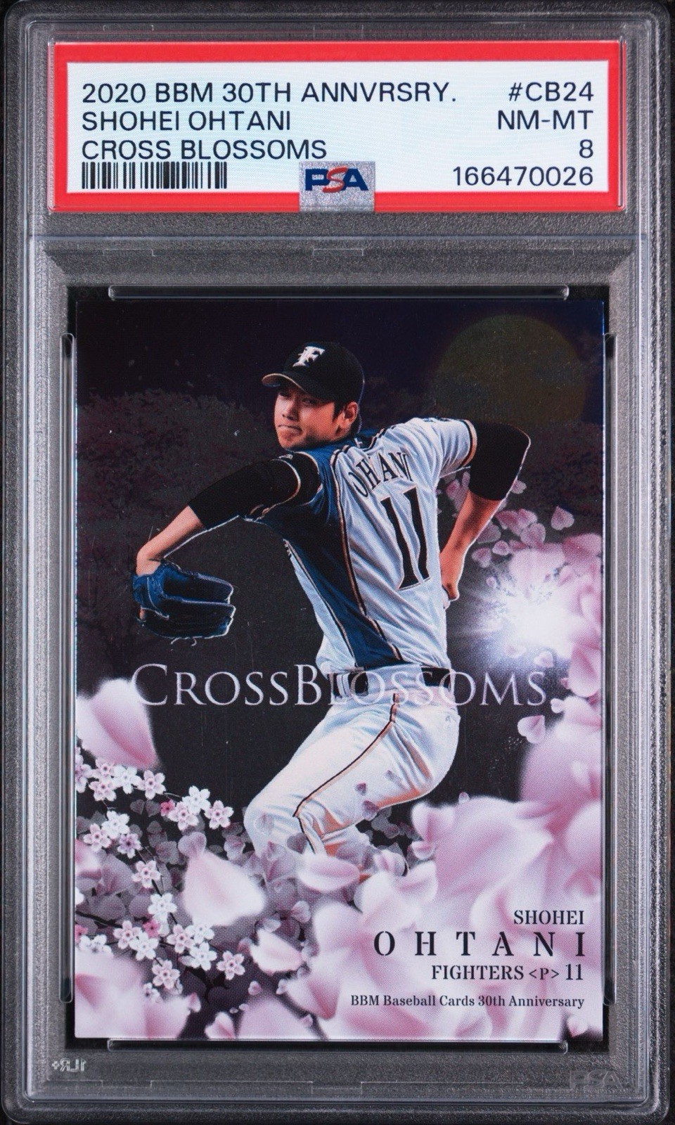 BBM 2020 30th Anniversary Shohei Ohtani Cross Blossoms CB24 PSA 8 BBM 2020 30th Anniversary Shohei Ohtani Cross Blossoms CB24 PSA 8