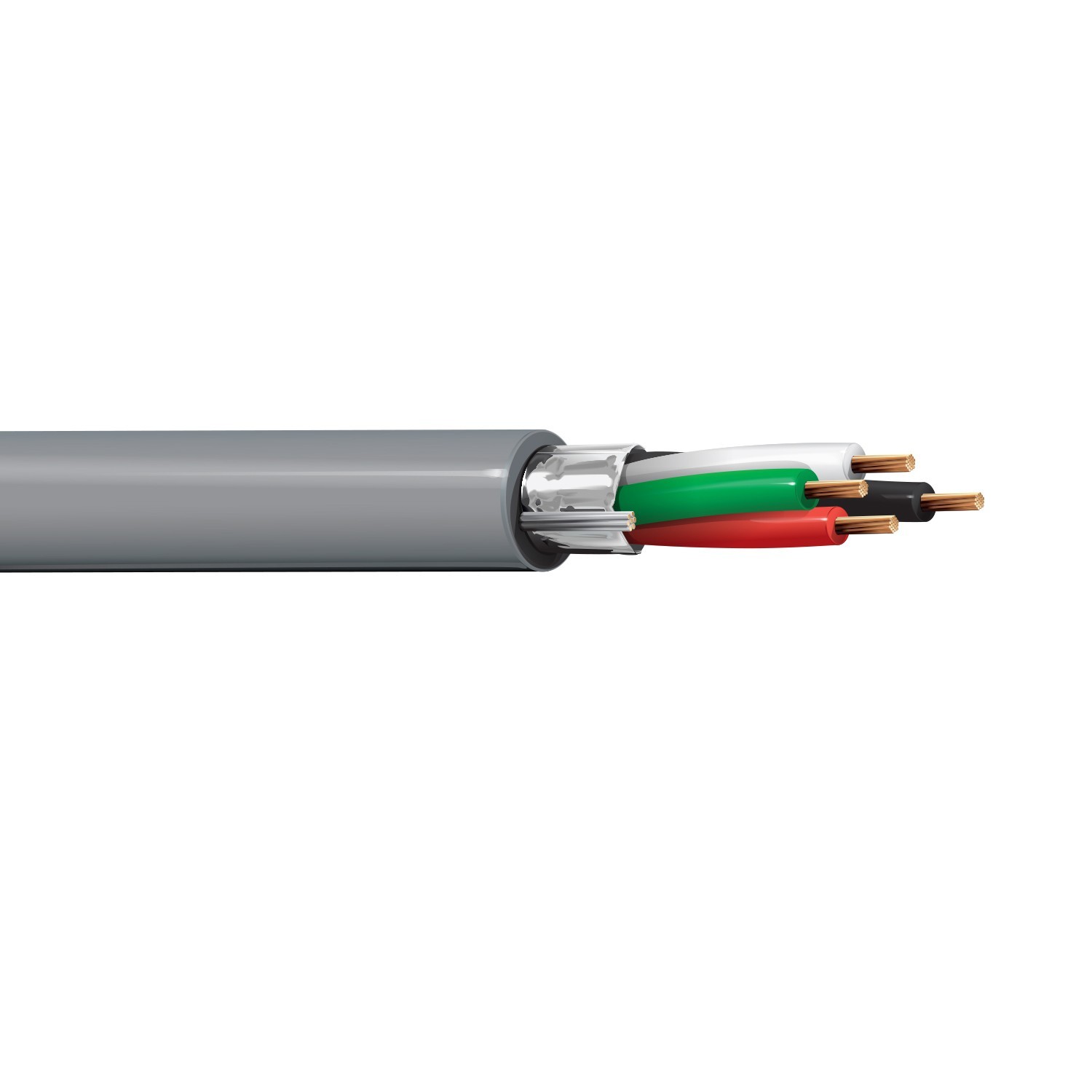 500' Belden 5302FE 18 AWG 4 Conductor Shielded CMR Security Alarm Cable 300V