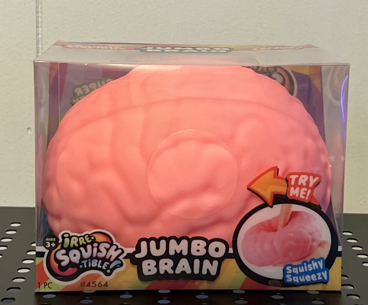 JA-RU Irresistibles Jumbo Brain Squishy Ire-Squish-Tible  PINK 🧠 - New In Box