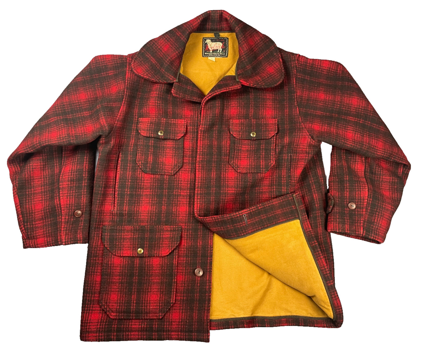 Vtg 50s Woolrich 503 Mackinaw Buffalo Plaid Wool Hunting Jacket Coat Mens 44 Vtg 50s Woolrich 503 Mackinaw Buffalo Plaid Wool Hunting Jacket Coat Mens 44