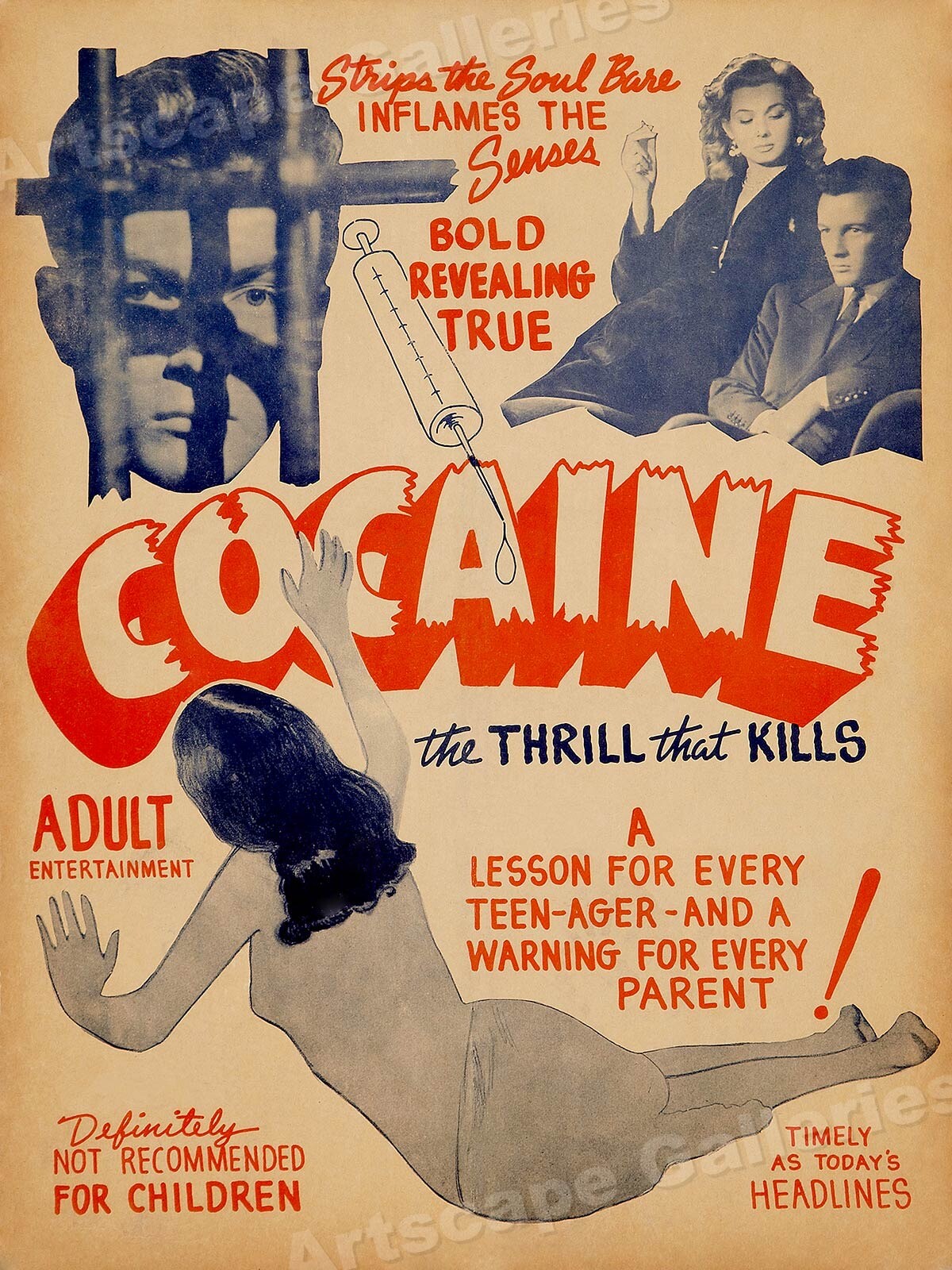 1935 Vintage Style Drug Movie Poster \